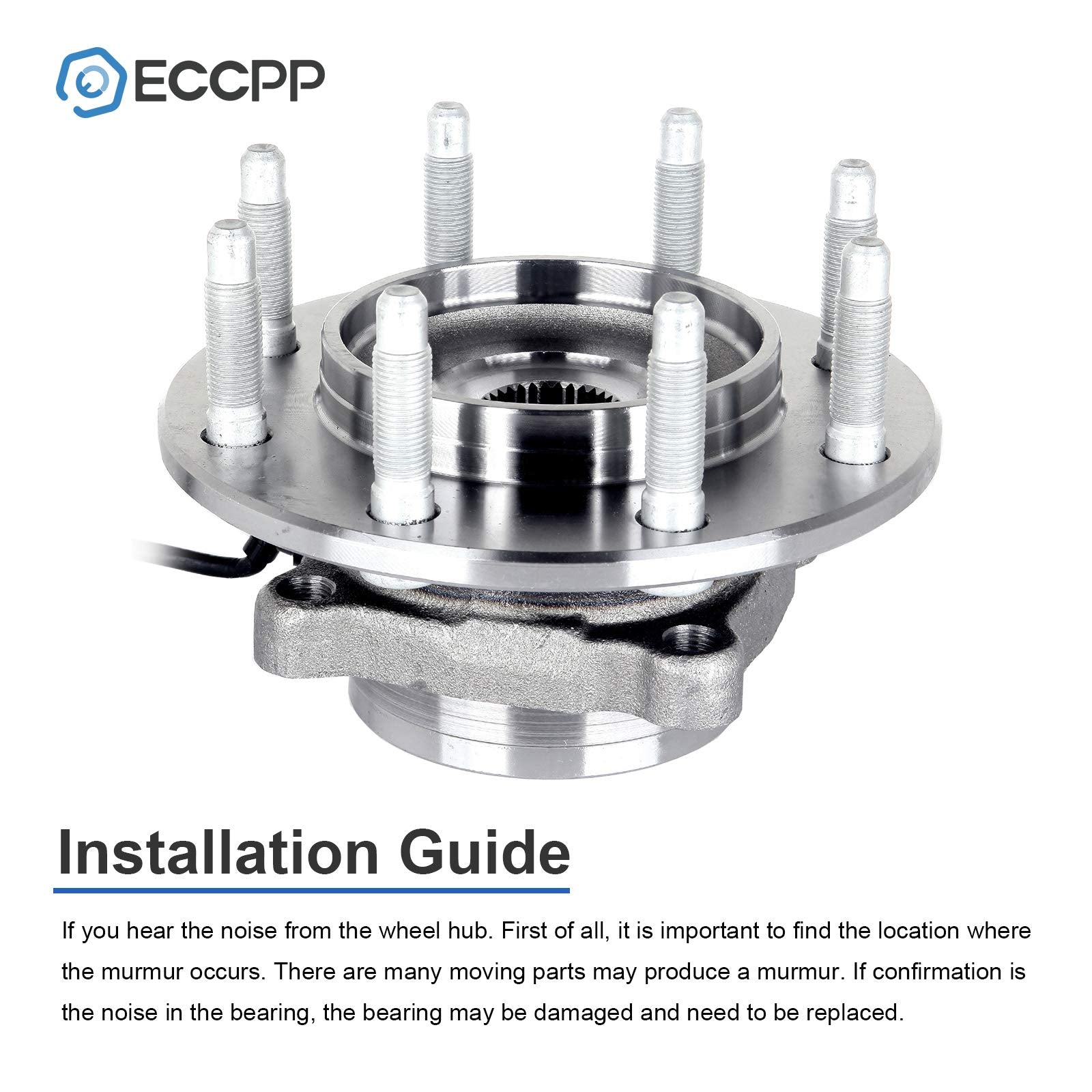 ECCPP 515058 Front Wheel Bearing and Hub Assembly fit for Chevrolet Silverado 1500 HD 2500 HD Tahoe GMC Sierra 1500 HD 2500 HD Y