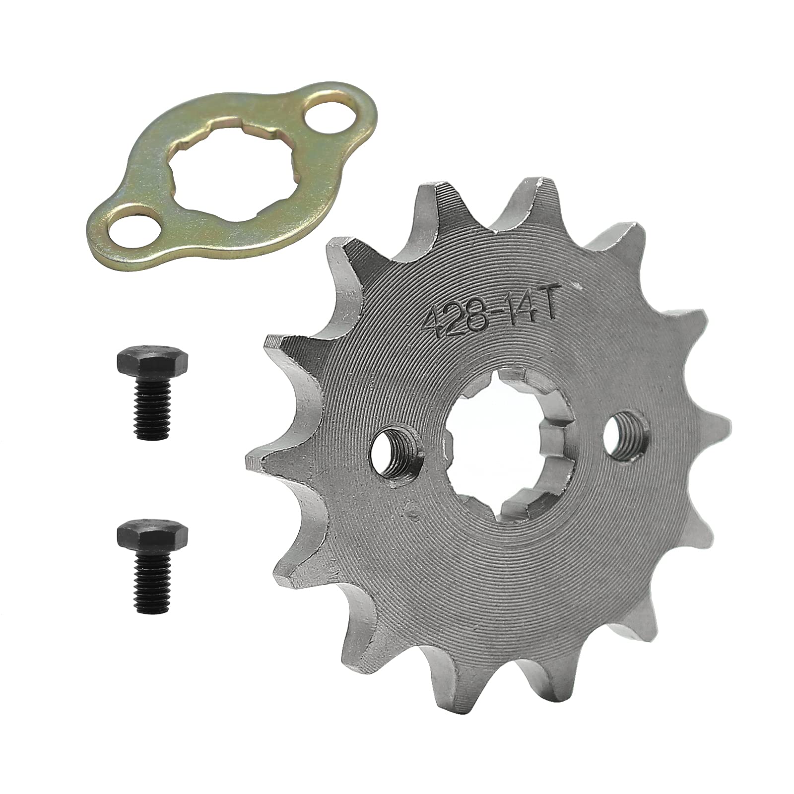 Saihisday 428 Chain Sprocket 14T 17mm Front Engine Sprocket Compatible with 50cc 70cc 110cc 125cc 140cc 160cc ATV Dirt Bike Quad