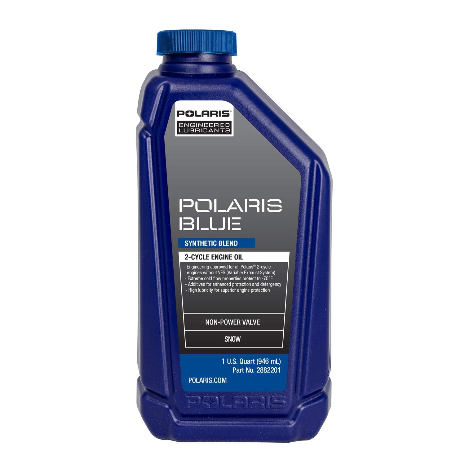 Polaris Blue Synthetic Blend 2-Cycle Engine Oil 1 Quart 2882201 Oem Snowmobiles