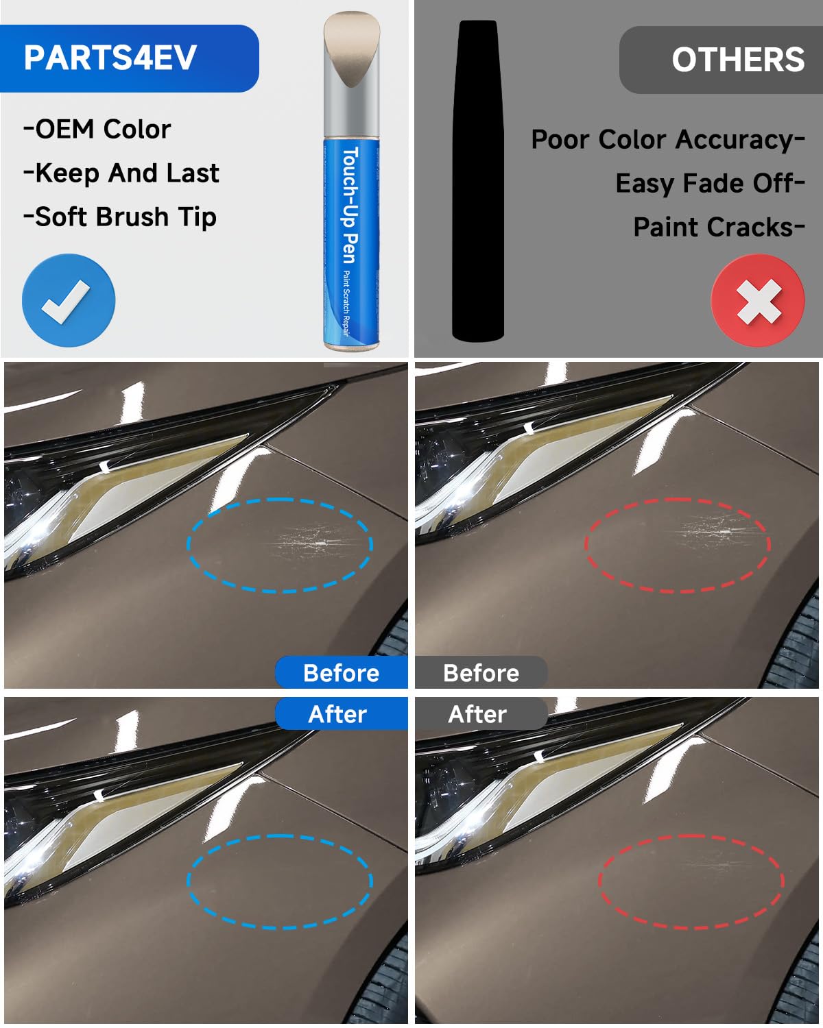 Touch Up Paint Compatible with Toyota Exact Match Touch Up Paint Car Scratch Repair (Desert Sand Mica(4Q2))