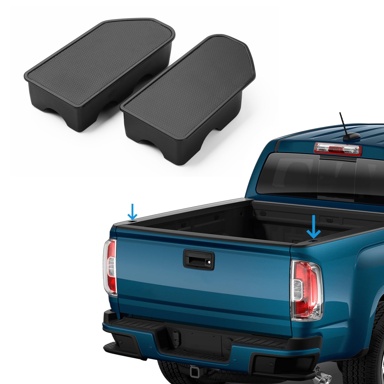 Shademax Stake Pocket Covers Custom Fit For 2015-2020 Gmc Canyon/Chevy Colorado Truck Bed Rail Hole Plugs Stake Pocket Caps Cove