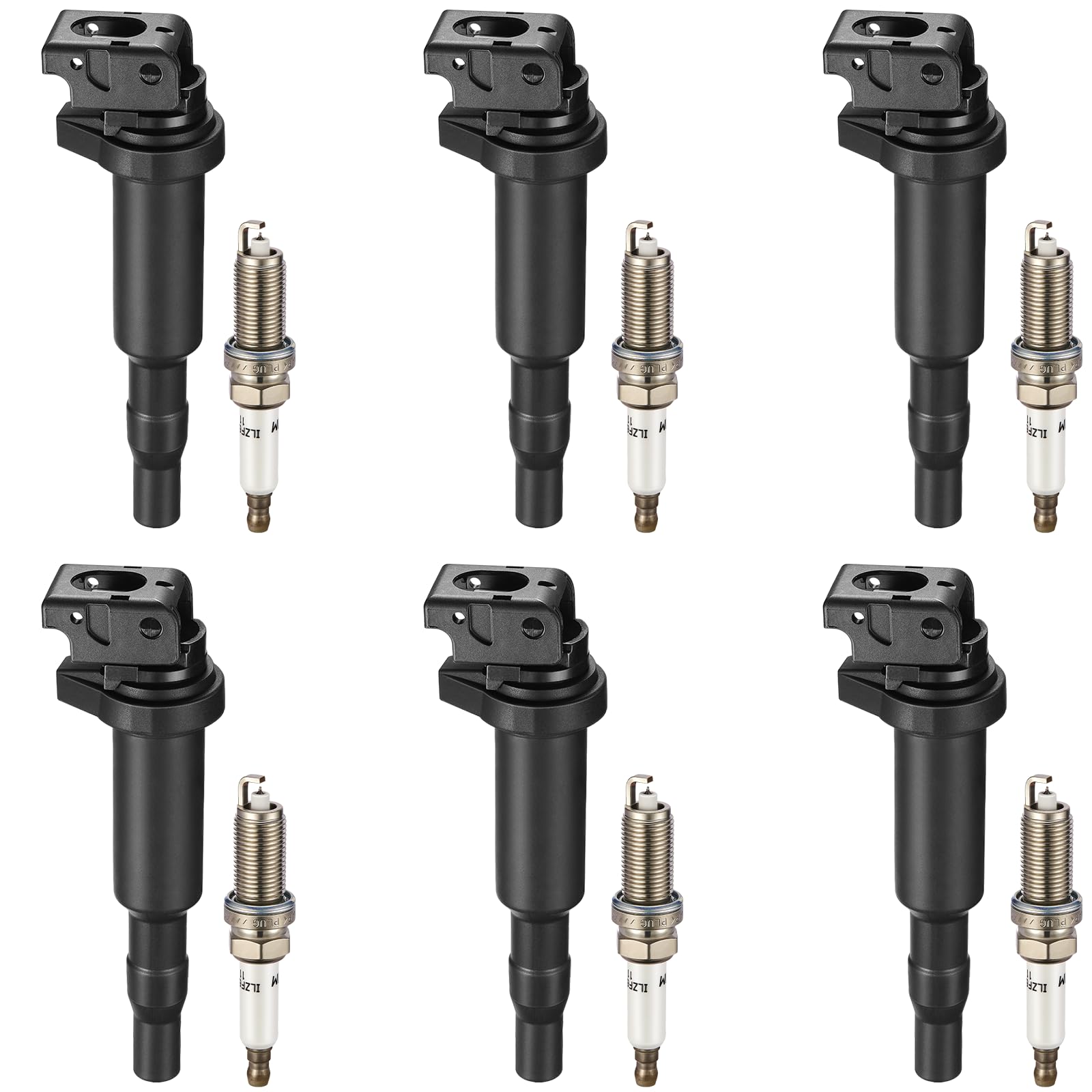 BDFHYK Ignition Coil Pack and Double Iridium Platinum Spark Plugs Compatible with BMW 328i xDrive 528i X3 525i 530i 325i 325xi 3