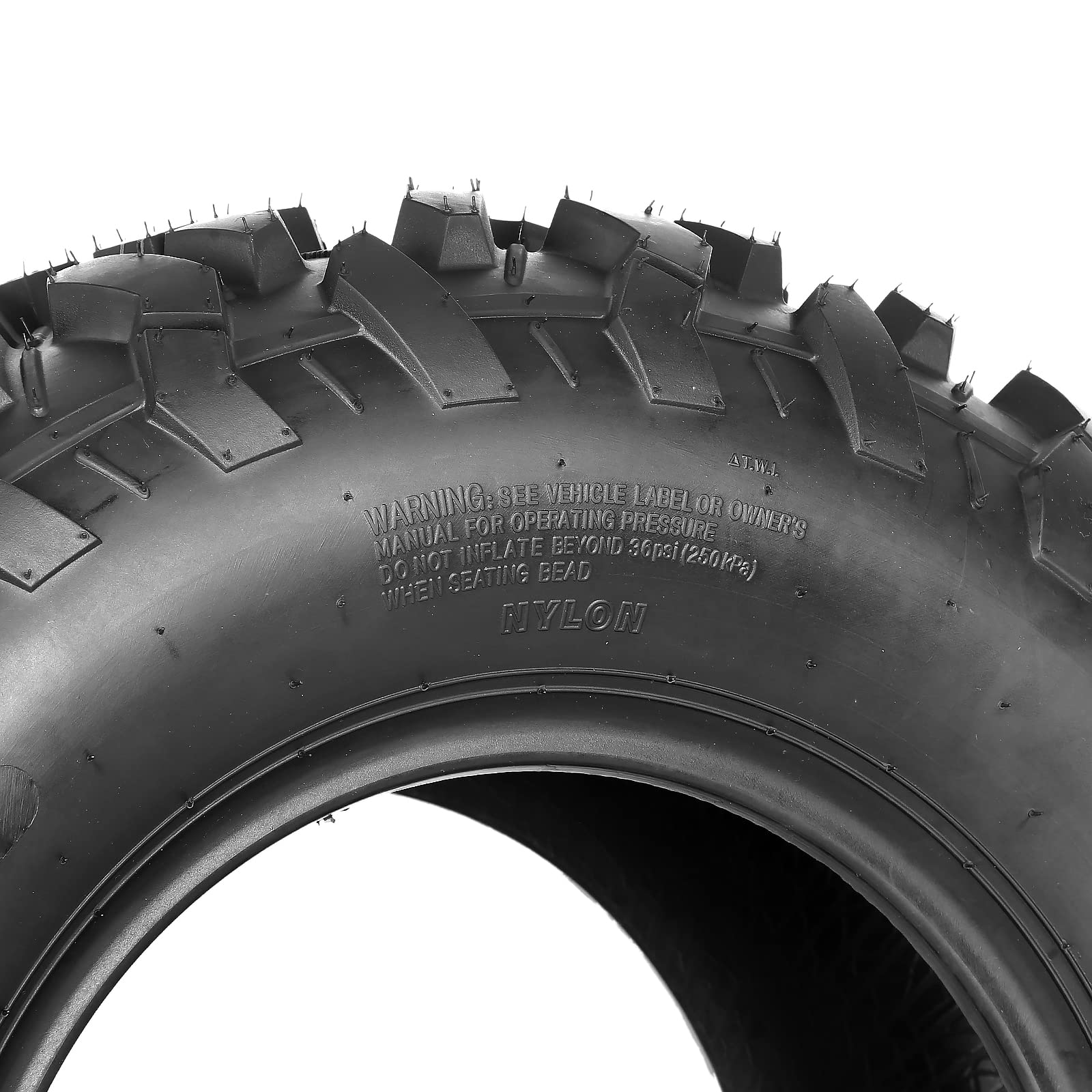 Weize Atv Utv All-Terrain Tires 25X8-12 Front & 25X10-12 Rear, 6 Pr, Set Of 4