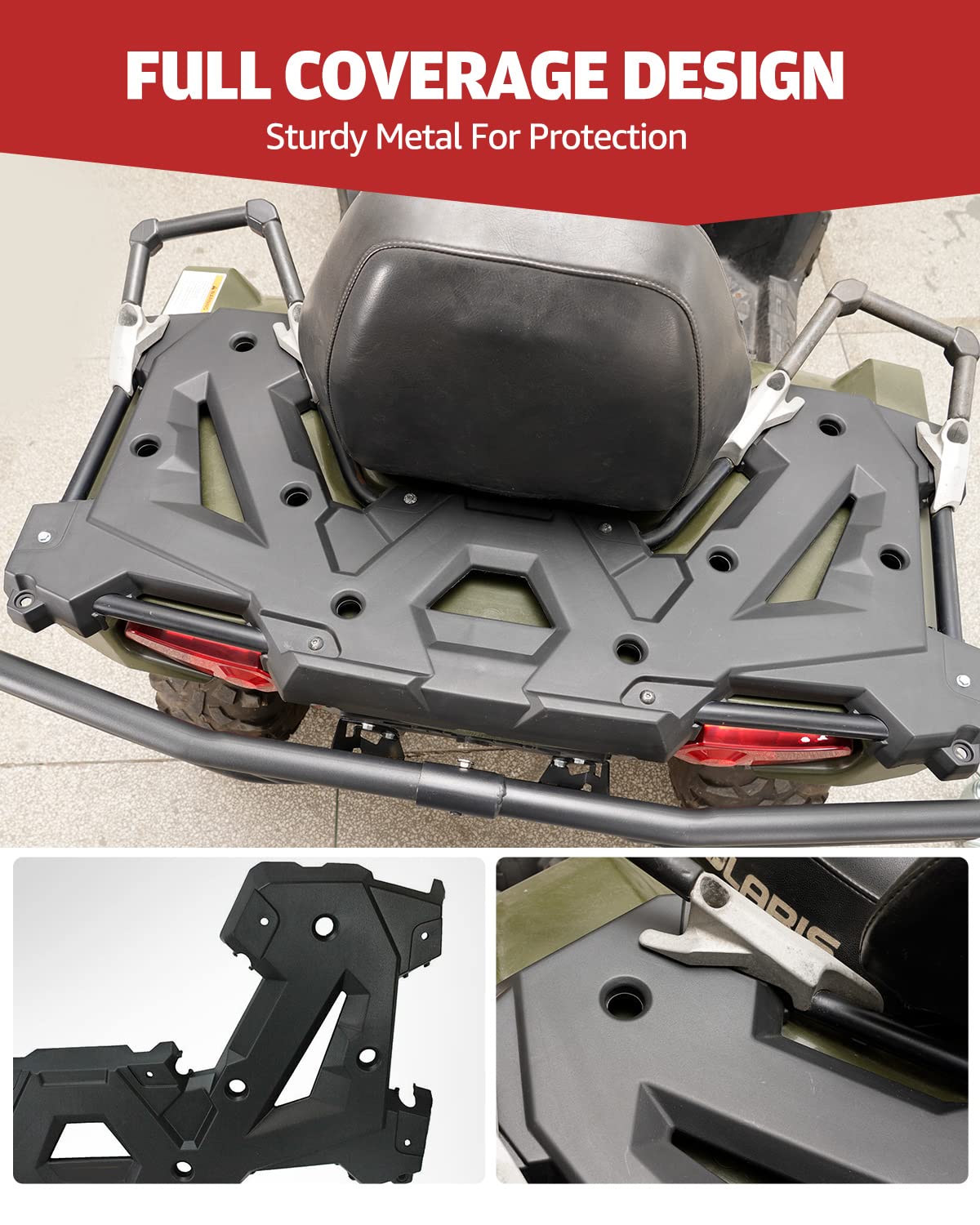 A & Utv Pro Rear Utility Rack Assembly For 2014-2021 Polaris Sportsman Touring Sp 570 450, Offroad Rear Body Rack Atv Rack Accessories, Replace Oem # 2635059-070, Black