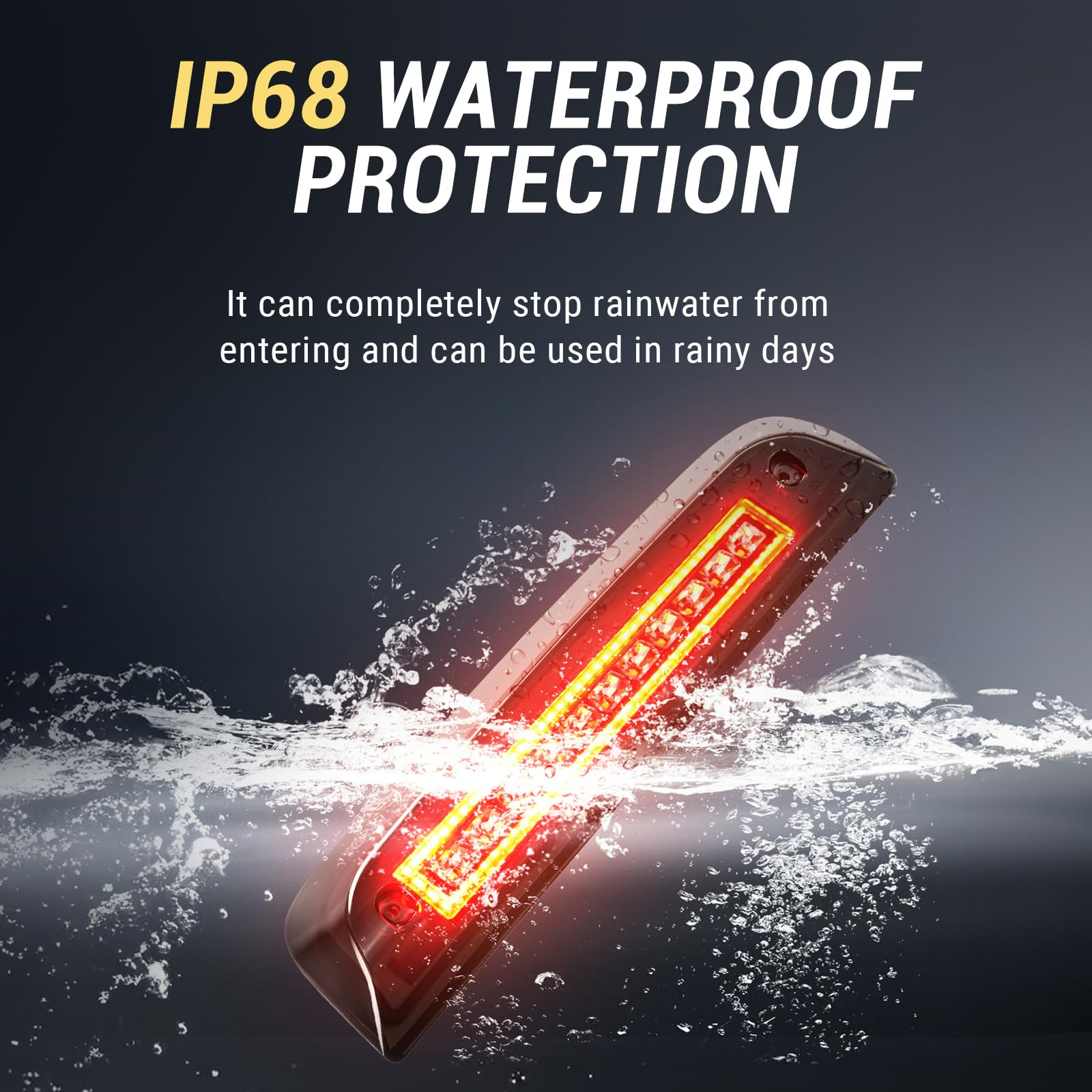 Bordan Third 3Rd Brake Light Fit For Chevy Silverado Gmc Sierra 1500 2500 3500Hd 2014-2018 Red Led Rear 3Rd Brake Cargo Lamp Hig