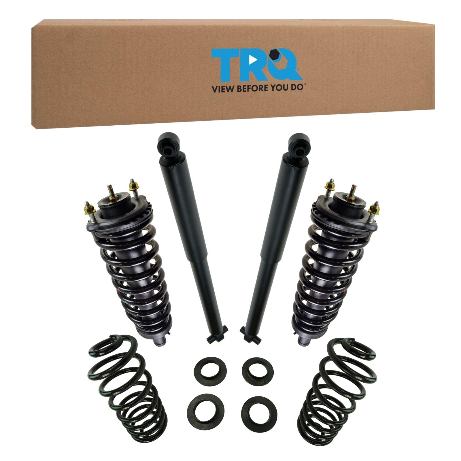 Trq Complete Strut Assembly Shock Absorbers & Rear Conversion Spring Kit For Gm