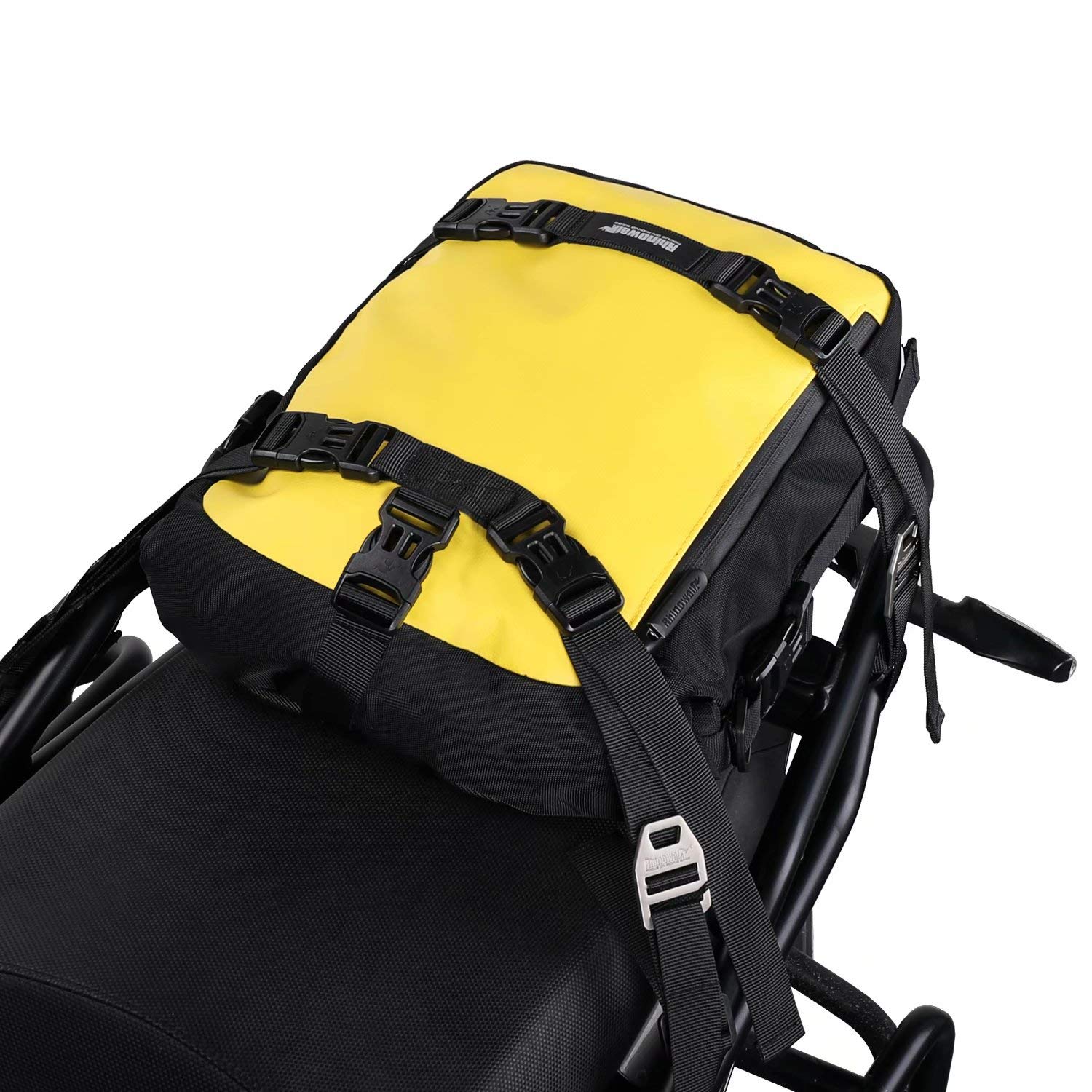 Rhinowalk Motor Pannier Bag 10/20/30L Multifunctional Waterproof Rear Rack Trunk Motorcycle Seat Bag (Yellow-10L)