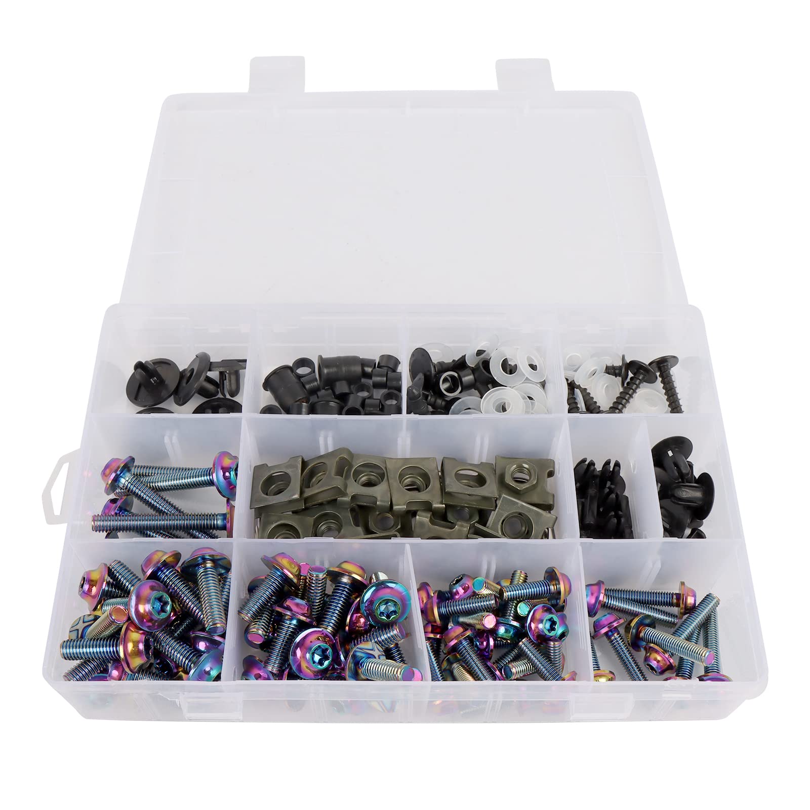 BAIONE Worldmotop Stainless Steel Bolt Kit Screws Fasteners Clips Compatible with Yamaha Honda Kawasaki Suzuki BMW Fairing Bolt 