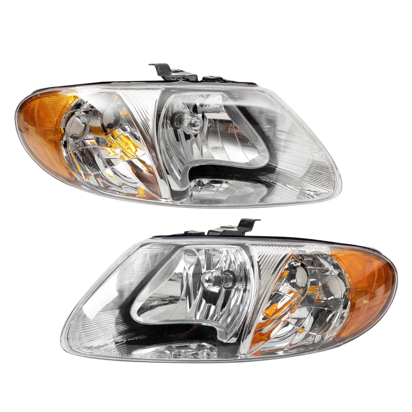 Trq Driver & Passenger Side Headlight Assembly Set Headlights Driver & Passenger Side Compatible With Chrysler Dodge Ch2502129 C