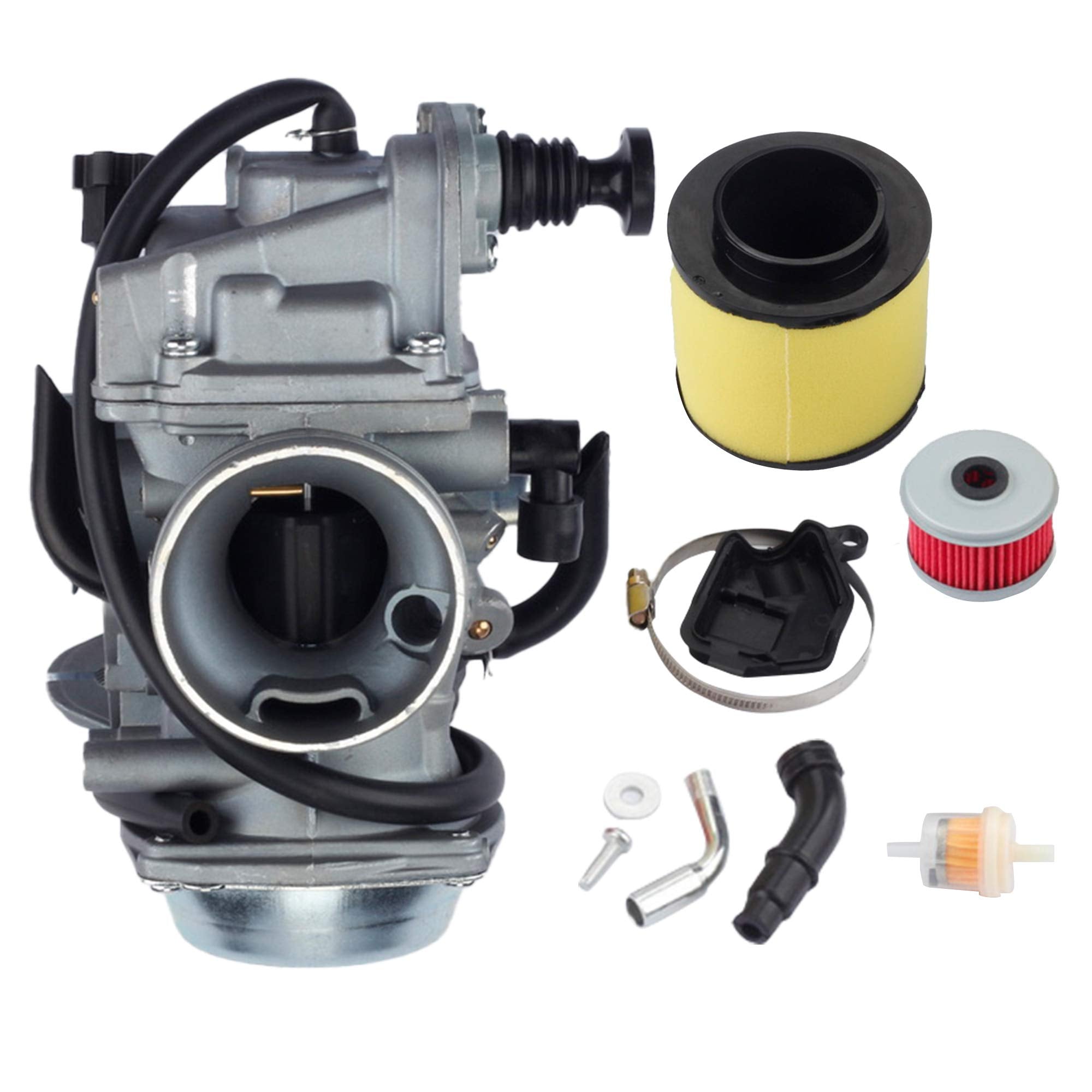 Dasbecan Carburetor With Oil/Air Filter Compatible With Honda Rancher 350 2000-2006 Foreman 450 1998-2004 Foreman 400 1997-2003 Fourtrax 350 1986-1987 Fourtrax 300 1993-2000 Atv Carb Assembly