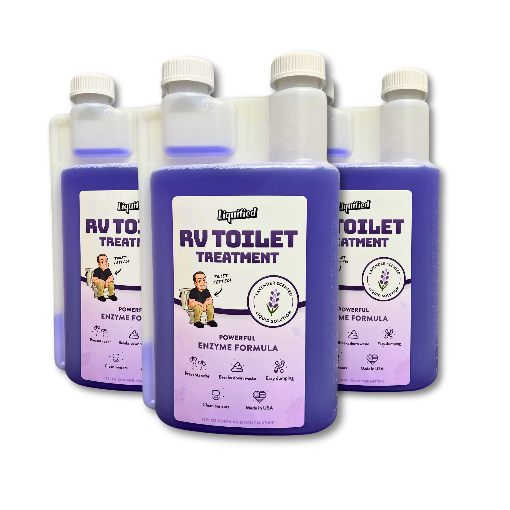 Liquified RV Toilet Treatment Bundle- Black Holding Tank Digester - Odor Eliminator - Lavender Scent - Matts RV Reviews (Lavende