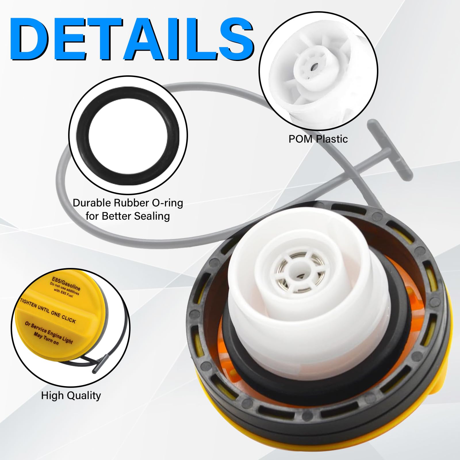 Gas Cap Replasement for Chevy 2012-2013 Silverado 1500, 2012-2014 Silverado 2500HD 3500HD, 2012-2014 Suburban 1500, 2012-2013 Av