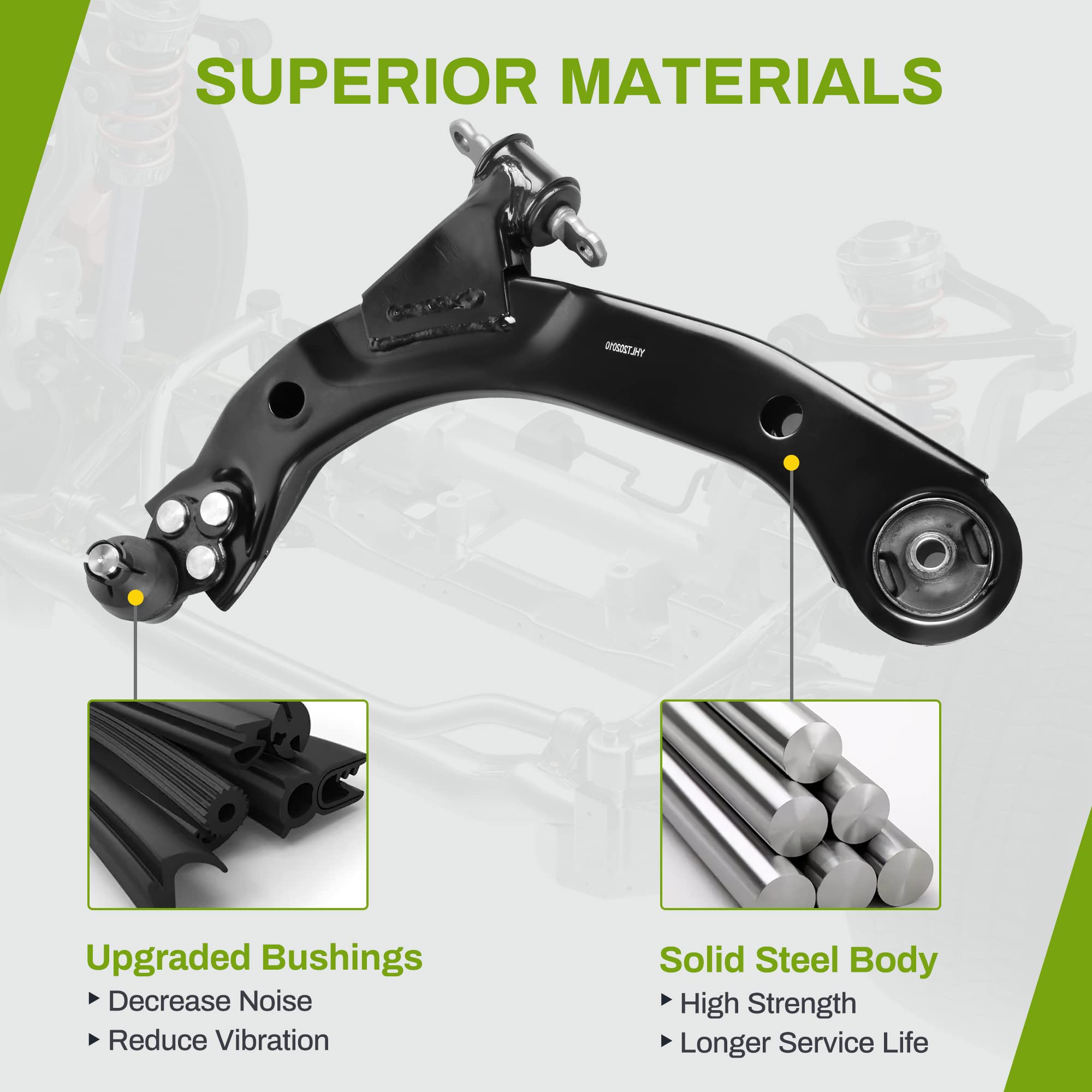 Autosaver88 -Front Lower Control Arm Compatible With 2005-2010 Chevy Cobalt, 2006-2011 Chevy Hhr, 2007-2010 Pontiac G5, 2005-2006 Pontiac Pursuit, 2003-2007 Saturn Ion