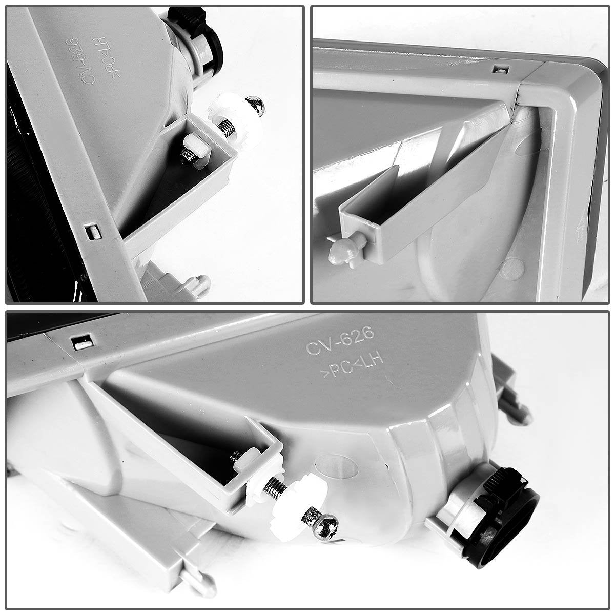 Dna Motoring Fl-Ztl-111-Ch Front Bumper Fog Light Driver & Passenger Side [Compatible With 07-08 Escalade / 07-13 Avalanche / 07