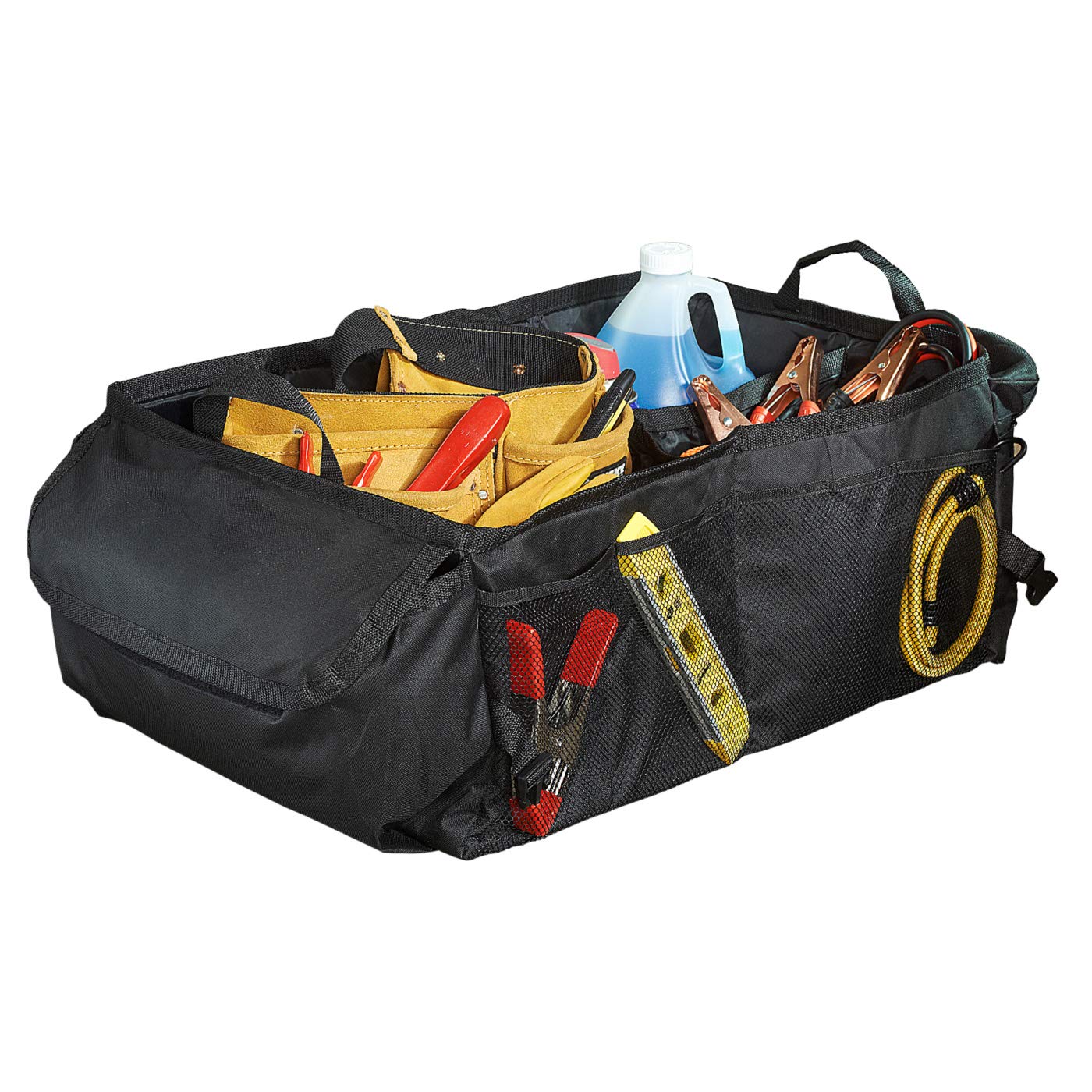 High Road Large Trunk Organizer For Cars And Suv'S With 11 Storage Compartments, Bottom Grip Tabs And Side Stability Panel