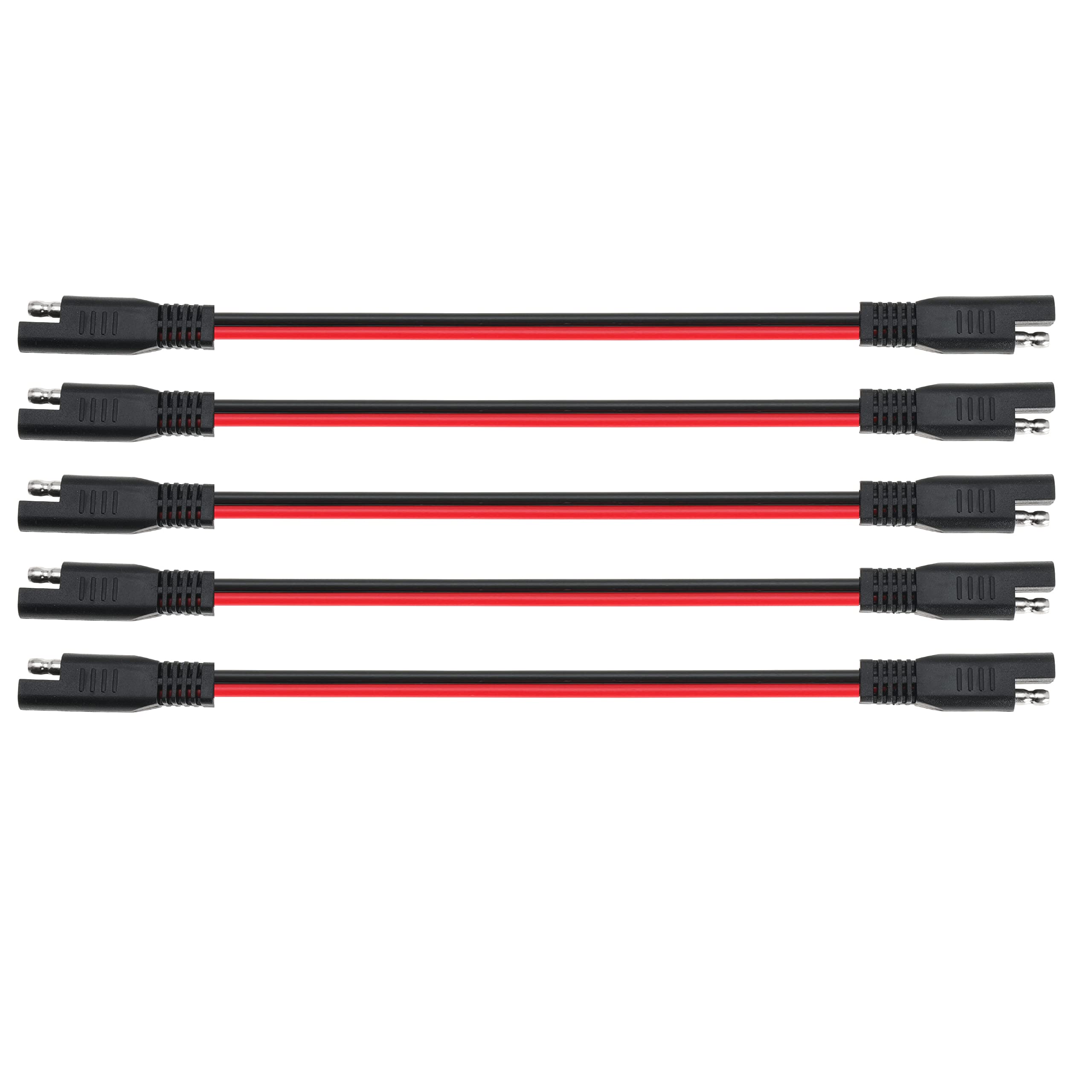 Gopayia 12 Awg Sae To Sae Extension Cable 12 Gauge 2-Pin Sae Connector Extension Cord With Dual Head Plug For Solar Panel Automo