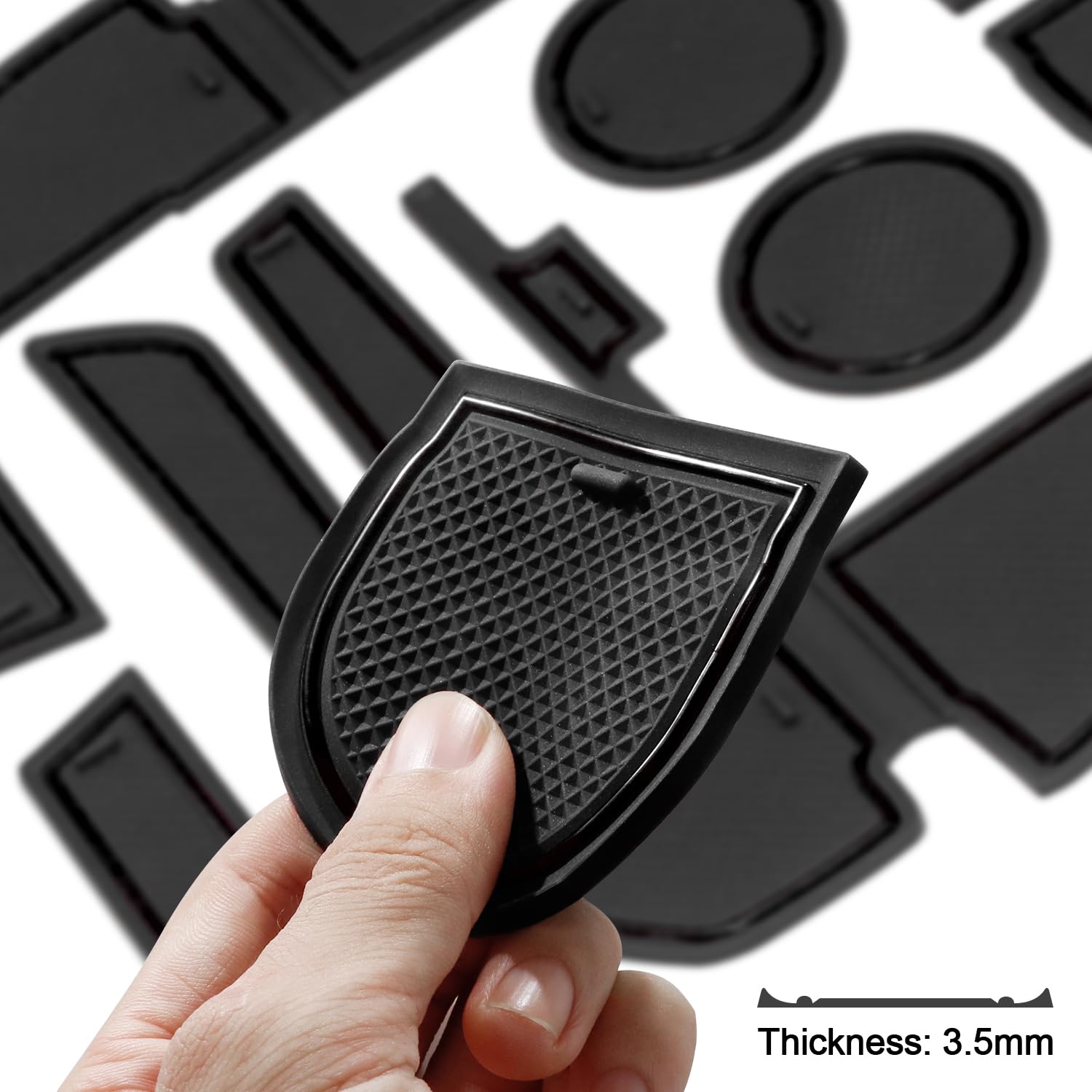 Mochent Cup Holder Insert For Subaru Crosstrek 2023 2022 2021 2020 2019 2018 And For Subaru Impreza 2017-2023 Center Console Mat Non-Slip Door Pocket Liners Interior Accessories (Black)