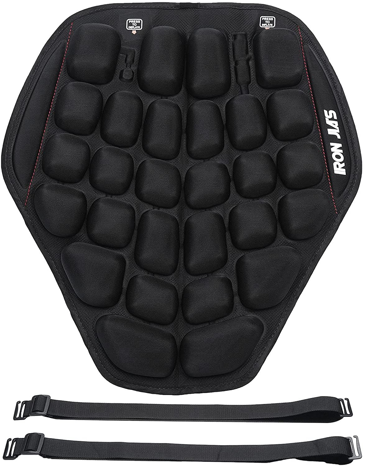 Grapelet Motorcycle Seat Cushion Pressure Relief Hand Press Inflatable Motorcycle Air Seat Pad Shock Absorption Butt Protective Comfortable For Long Rides