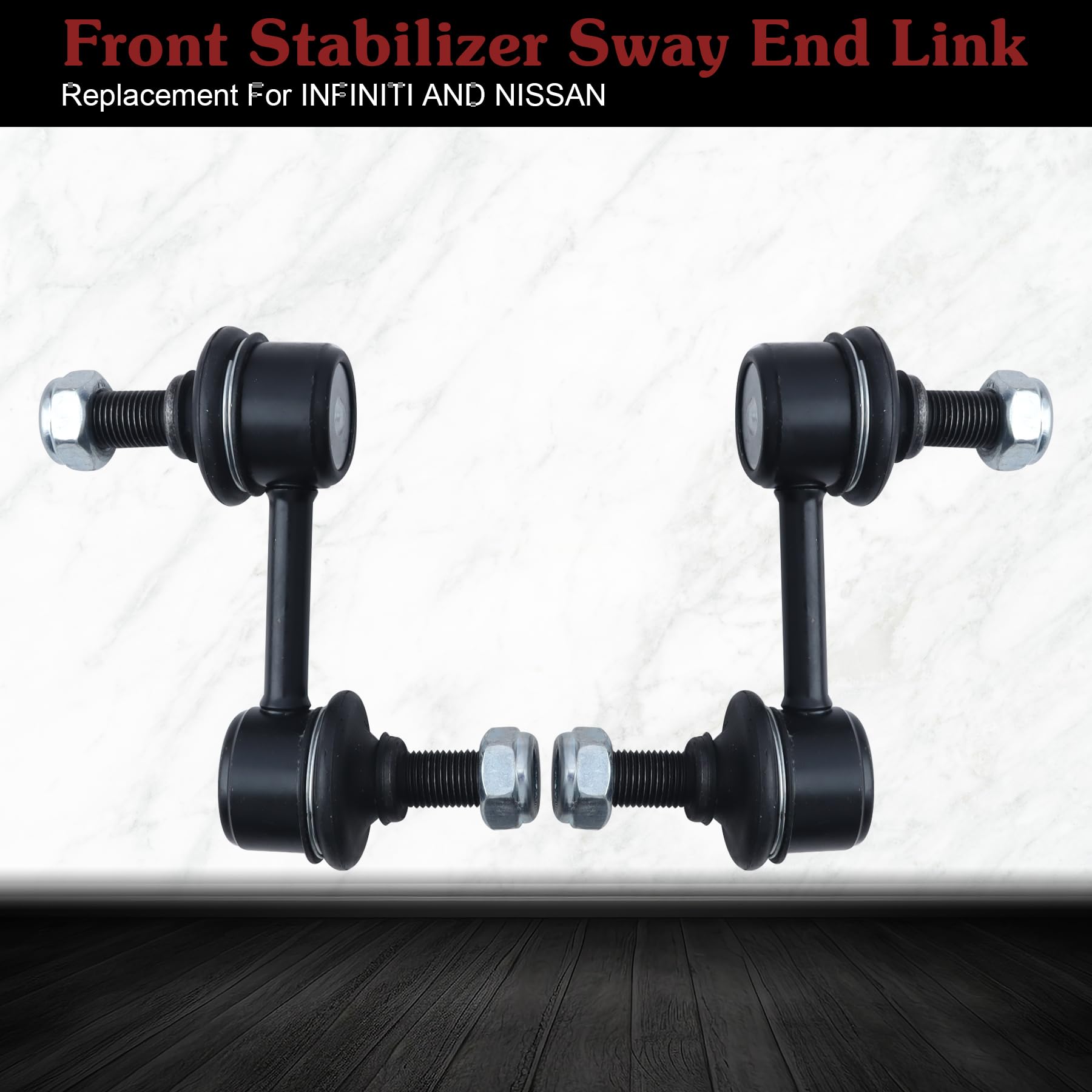 Stiueoav K750146 Sway Bar Link - Front Stabilizer End Link Compatible With 2004-2013 Qx56 ?2014-2022 Qx80 ?2005-2015 Armada?2017