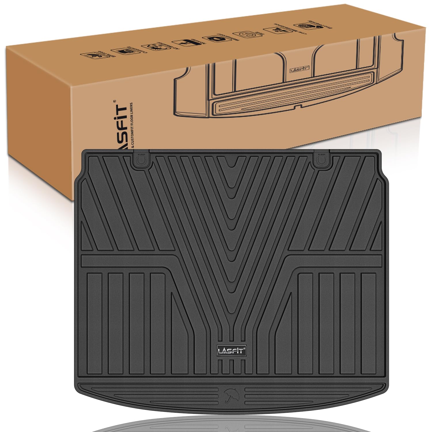 Lasfit Cargo Liner For Honda Cr-V 2023 2024 2025 2026 (Include Hybrid Models) All Weather Tpe Car Trunk Mat (Upper Position), Ca