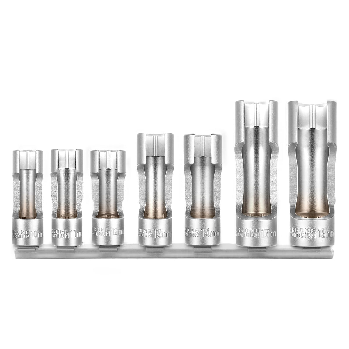 BILITOOLS Diesel Injector Fuel Line Socket Wrench Set, 3/8'' Drive 10-19mm, for Thermo Switches, EGT Sensors, and Fuel Lines, Fa