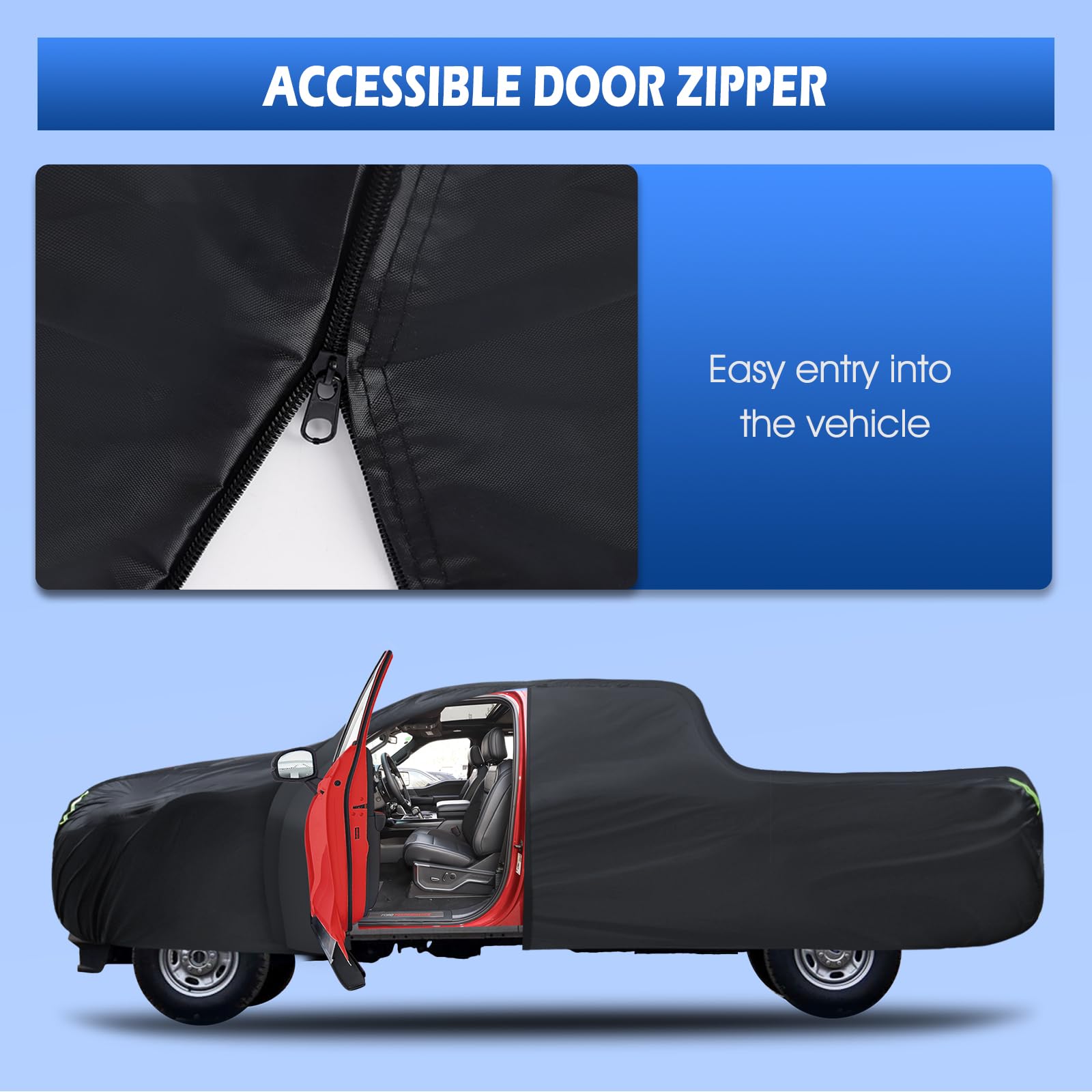 Truck Cover Waterproof All Weather, 6 Layers Pickup Cover Fit For Ford F150, Chevrolet Silverado 1500, Gmc Sierra, Ram 1500, Toy