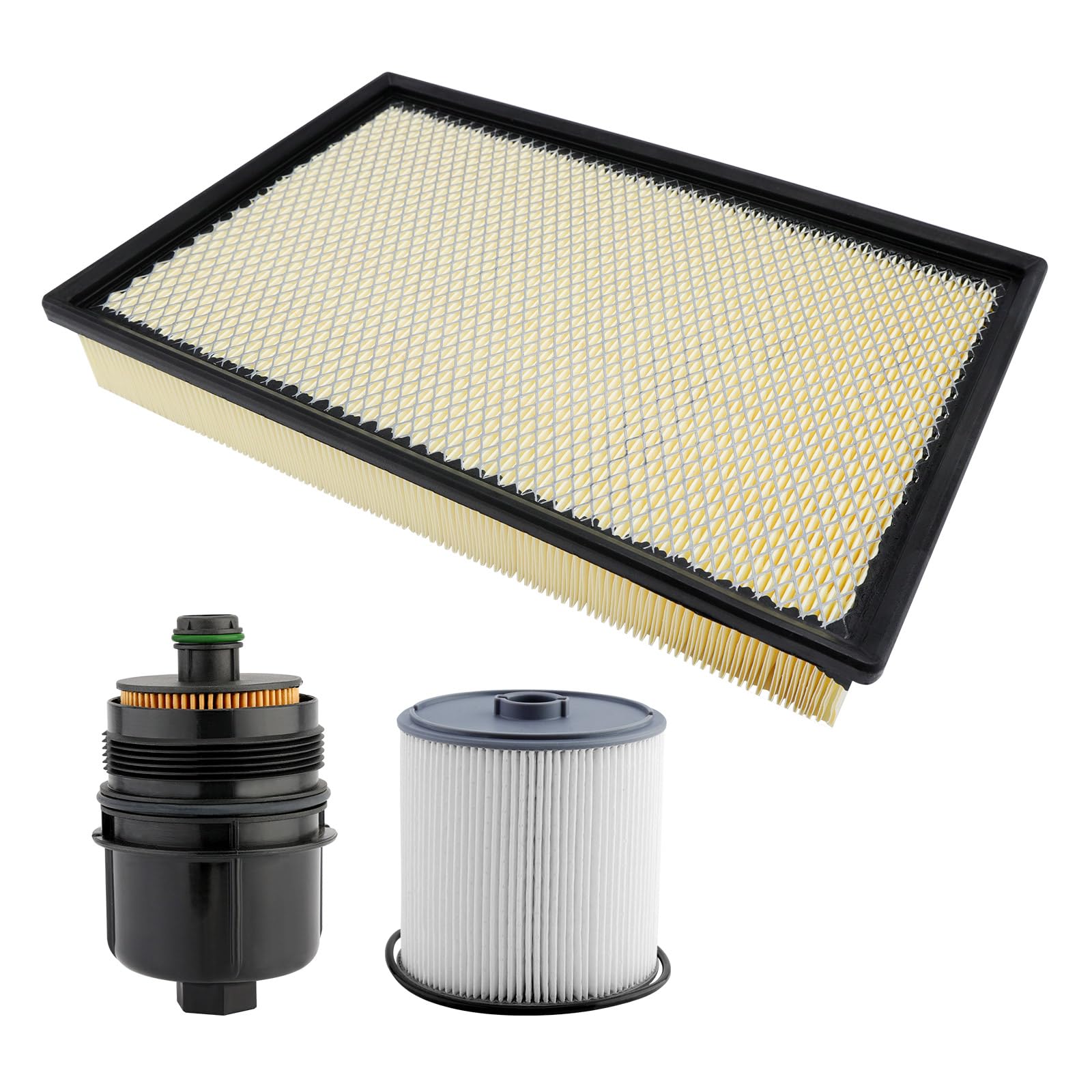 Engine Oil Filter & Fuel Filter & Air Filter Set With Seal, Compatible With 2020-2023 Ram 1500 3.0L EcoDiesel, Replaces# 6844176