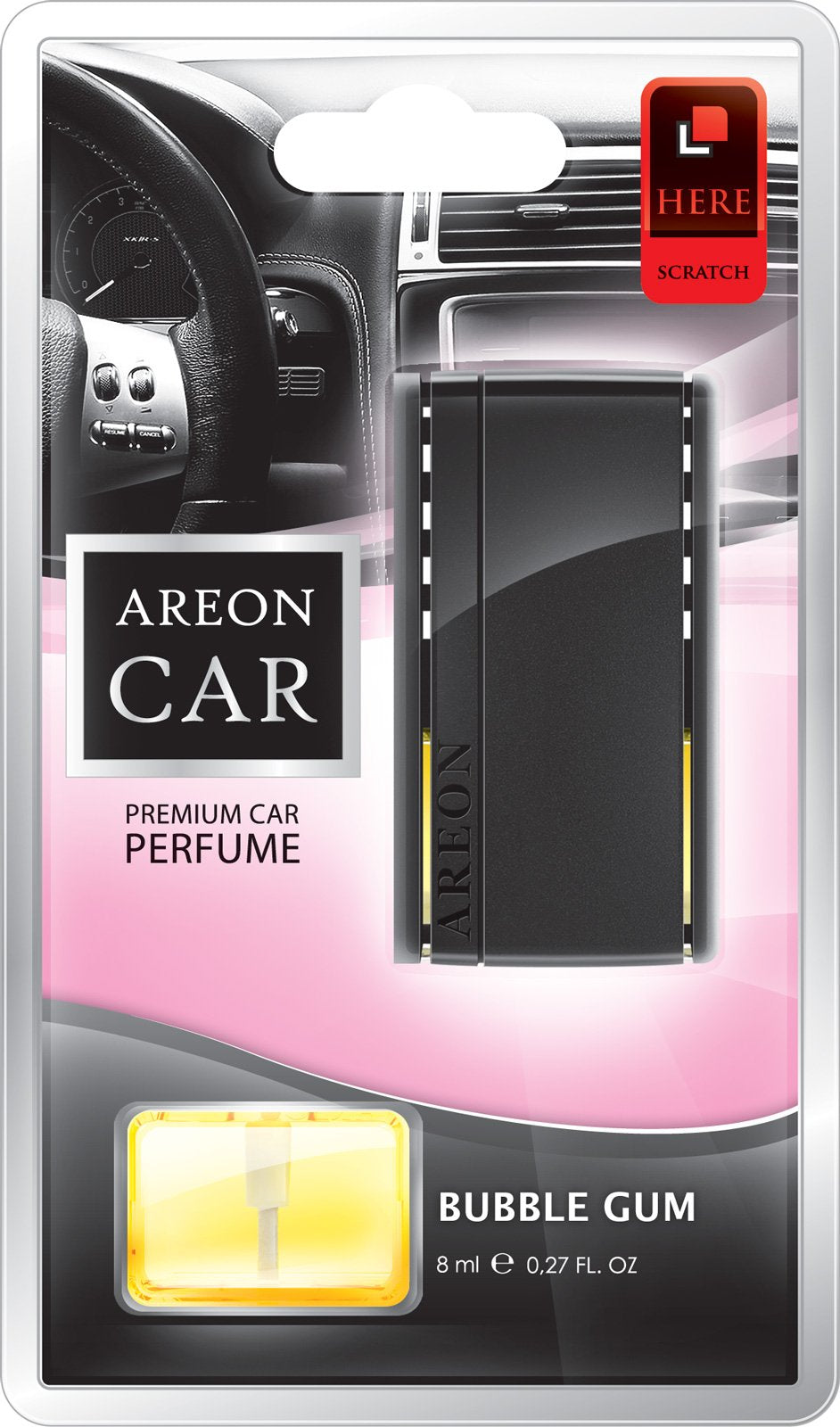 Areon Acb05 Car Freshener Vent Clip Luxury And Elegant 0.27 Oz Car Air Freshener Perfume, Bubble Gum Scent