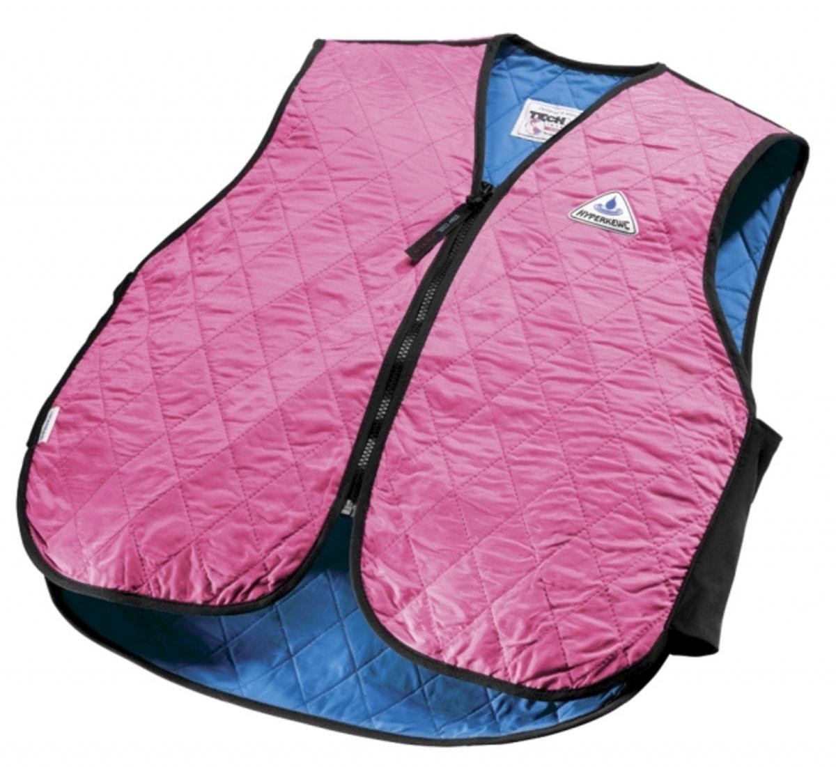 HyperKewl 6529-BK-L Light Weight Evaporative Cooling Sport V-Neck Vest with Zipp