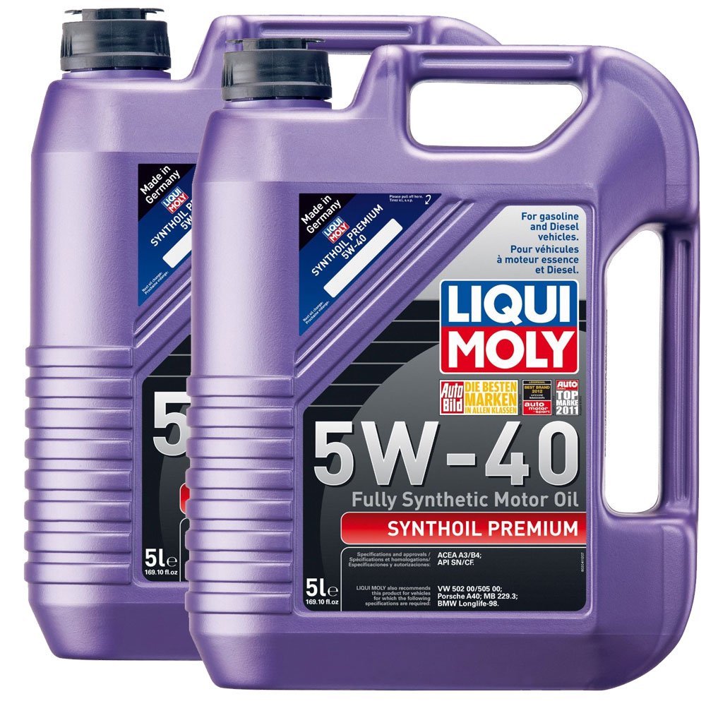 Liqui Moly 2041 Premium 5W-40 Synthetic Motor Oil 5 Liter (2 Pack)