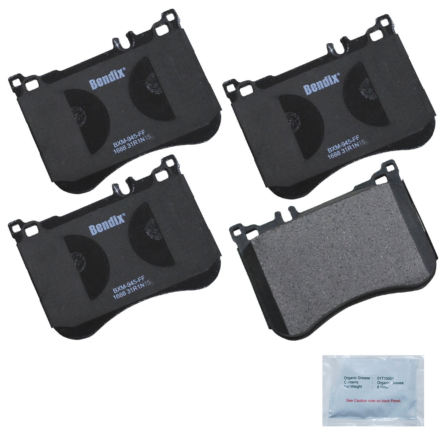 Bendix Priority1 Cfm1688 Semi-Metallic Front Brake Pads For Select Models Mercedes-Benz Cls53 Amg, E53 Maybach S560, S400, S400L