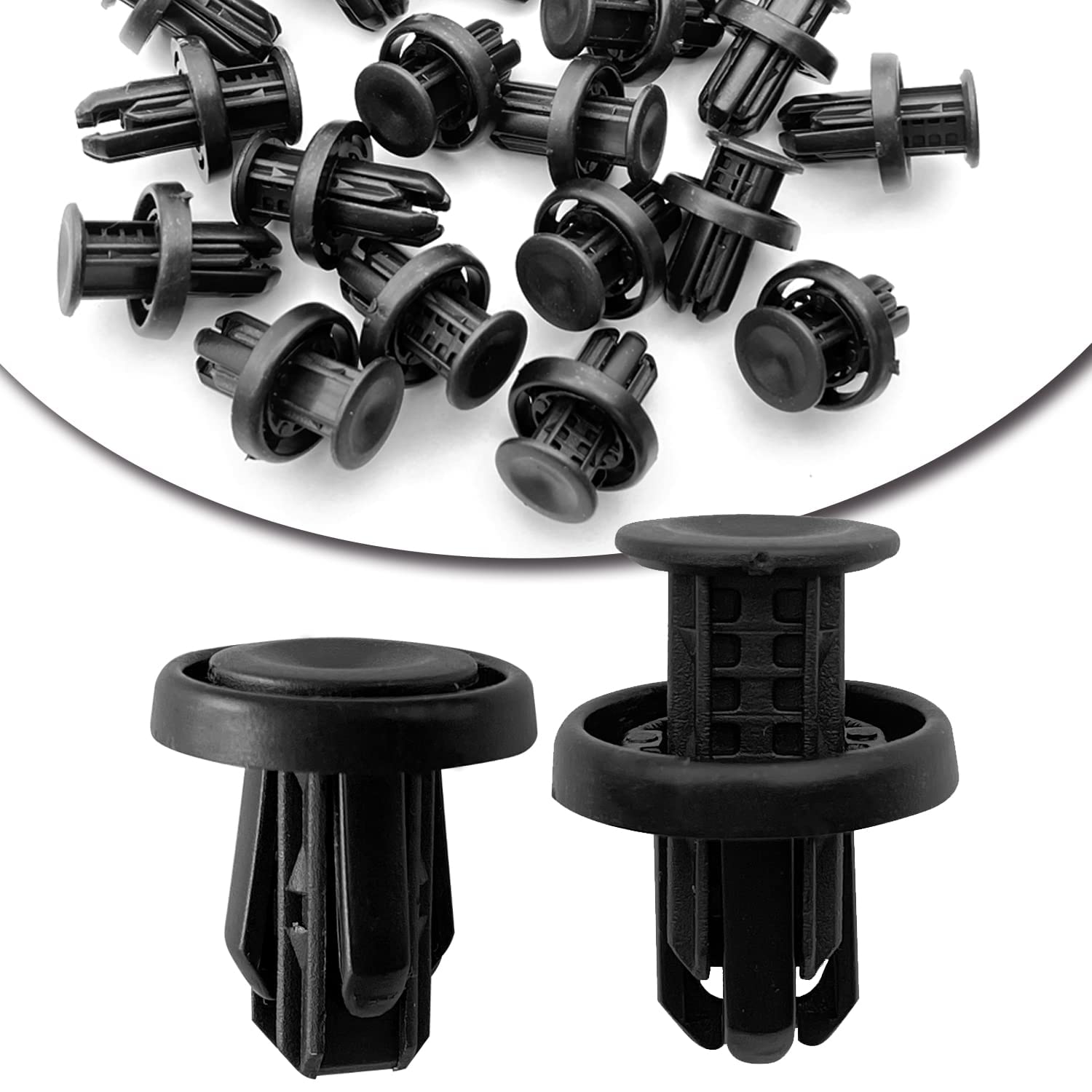 20Pcs Fastener Rivet, Rear Front Bumper Cover Fender Grille Under Cover Push-Type Retainer Clip Compatible With Honda Acura Civi