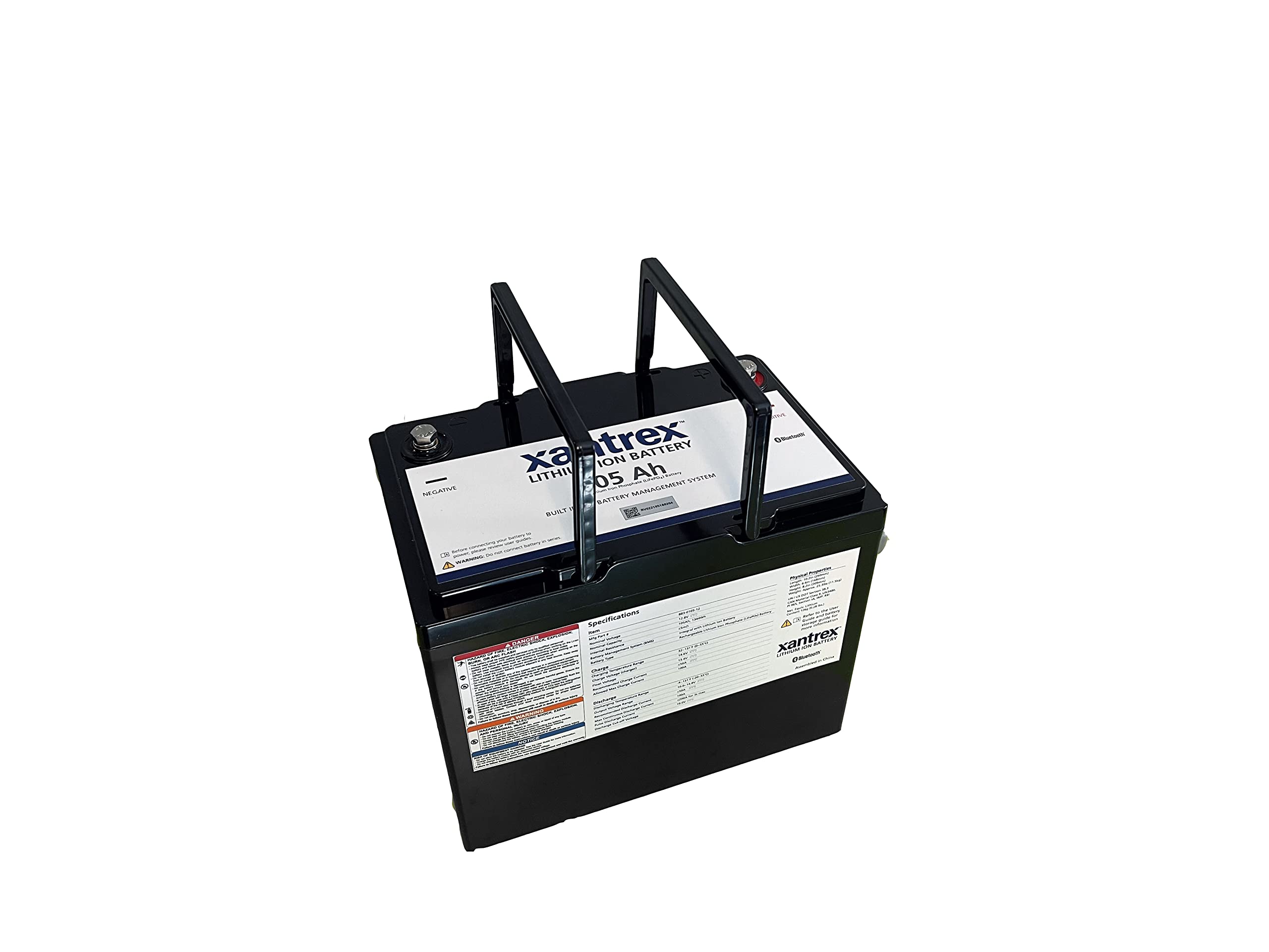 Xantrex Lithium Battery Lifepo4 (Group 27)- 105Ah 12V - Built In Bms, 6000 Deep Cycle Rechargeable Battery - Perfect For Rv/Camper, Marine, Van, Solar And Off Grid Uses.