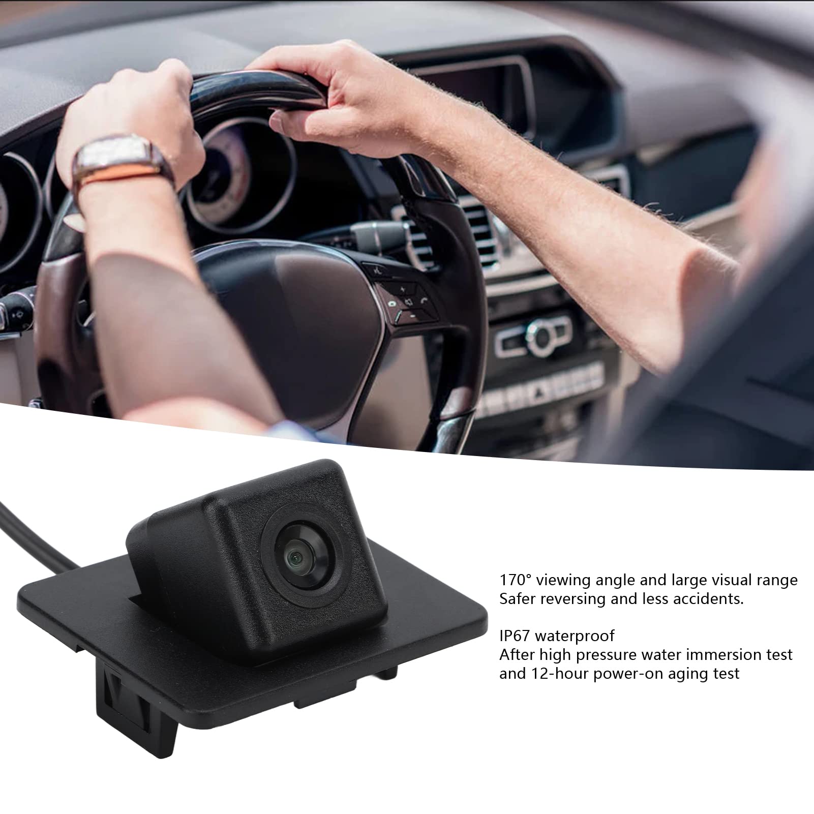 Backup Ccd Camera Fit For Mazda 3 Axela 2013?2019, Abs Car Rear View Ccd Camera 170 Wide Angle Ip67 Waterproof Replacement