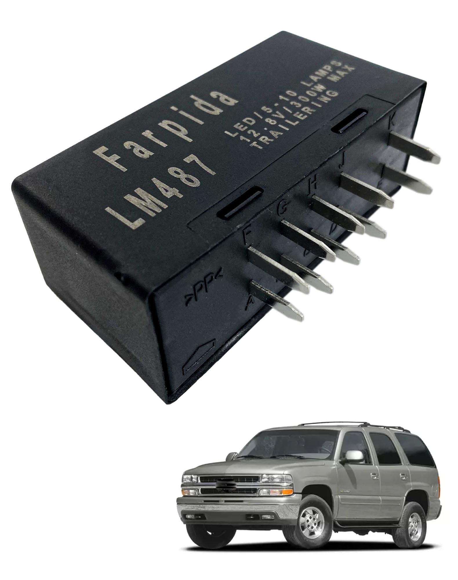 Farpida Lm487 10383321 15764135 15231201 Led Flasher Relay Turn Signal Compatible With Chevy Gmc Cadillac Hummer 2003-2007 Hazar