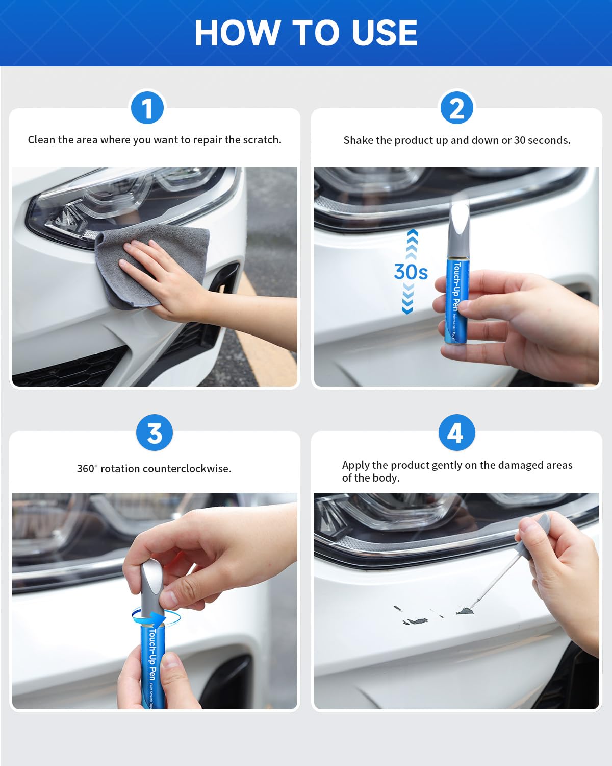 Teslaunch 1G0 Smoky Granite Mica Touch Up Paint Compatible with Lexus Exact Match Touch Up Paint Car Scratch Repair
