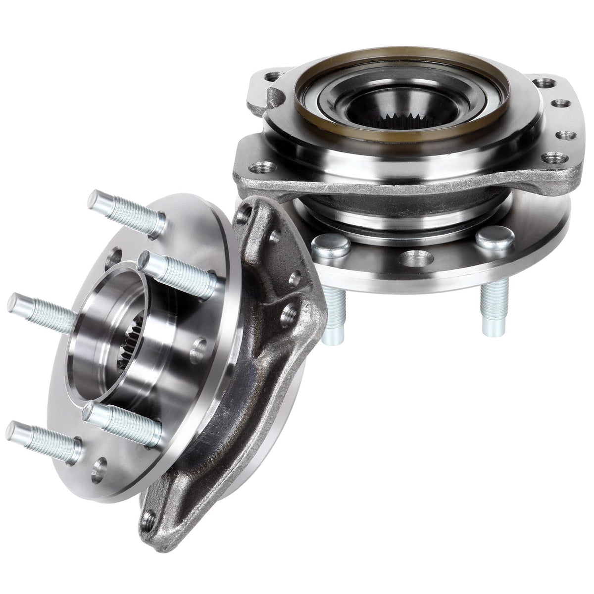 ECCPP Replacement For Pair of 2 New Complete Front Wheel Hub Bearing Assembly 5 Lugs For 1988-1996 For Buick For Pontiac 513044 