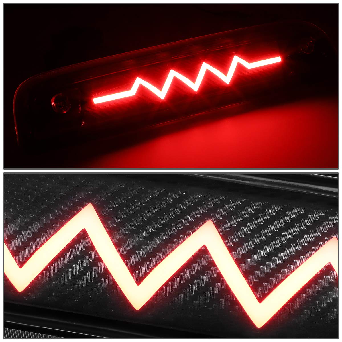 Dna Motoring 3Bl-Gmc15-3D-T5-Led-Bk Black Housing Pulsating Line 3D Led High Mount 3Rd Third Brake Light [Compatible With 14-18