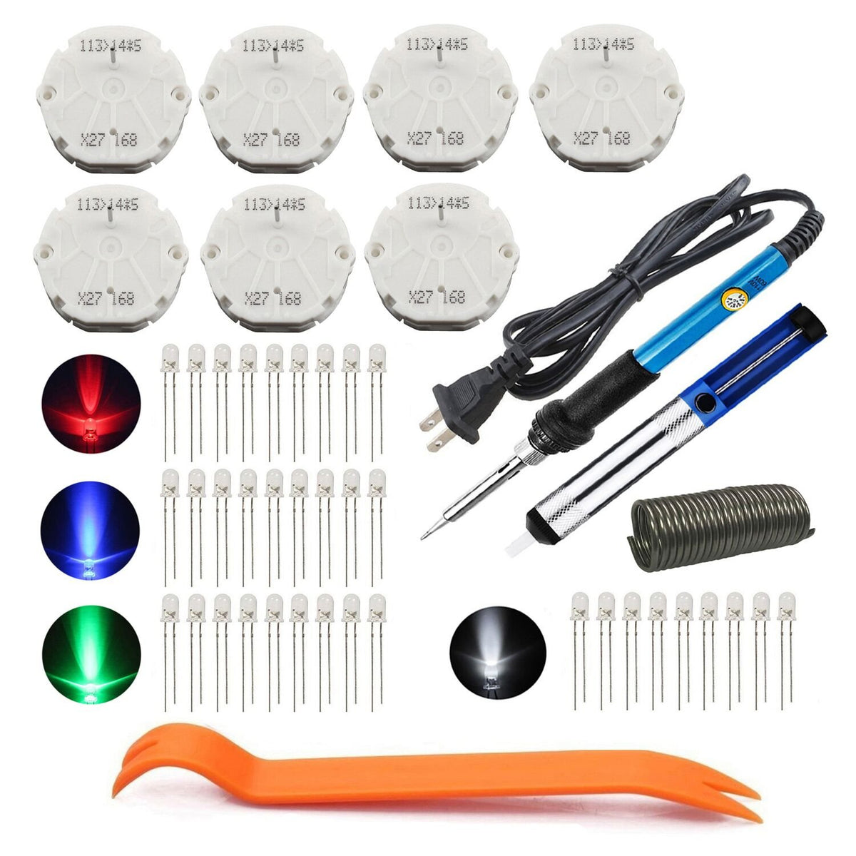 Zinger Instrument Cluster Gauge Stepper Motor Repair Kit X27 168 Fits 03-06 GM Chevy Silverados Tahoes Yukons(7Motors+36Led Ligh