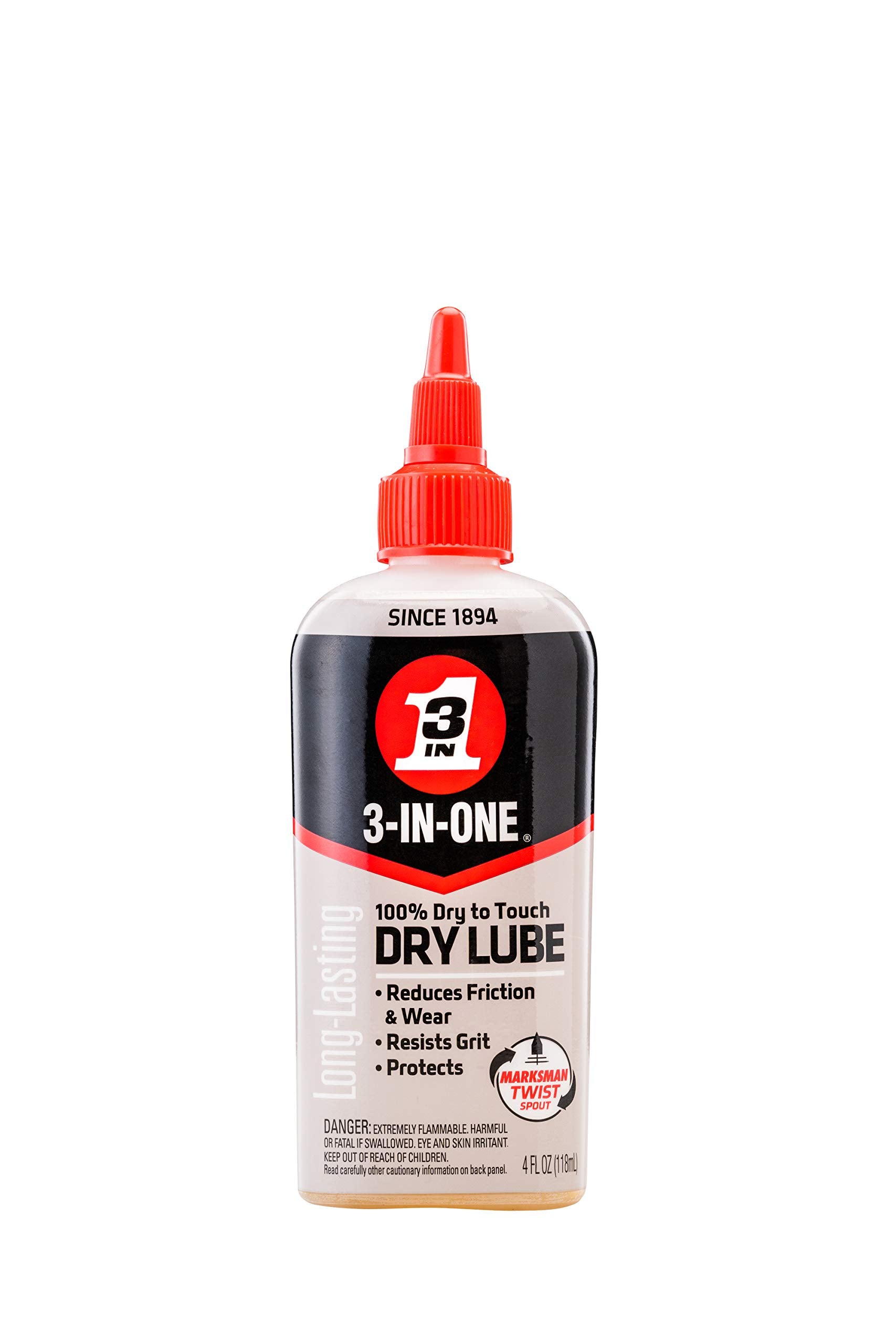 3-IN-ONE 100% Dry to Touch Dry Lube Drip Oil, 4 OZ [12-PACK]