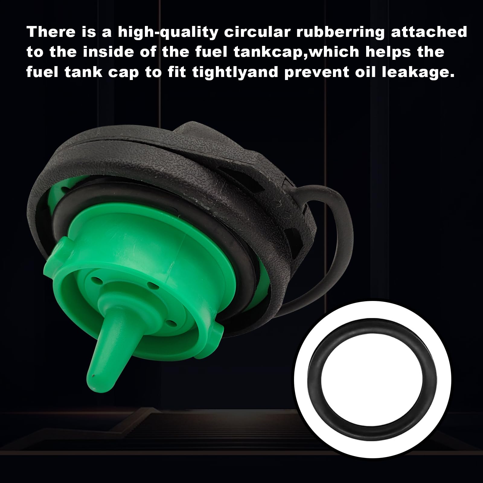 stymart Black Gas Cap Fuel Cap 5C0201550T for VW Jetta Golf GTI Tiguan Audi A4 A5 Q5 RS5 2011-2020,