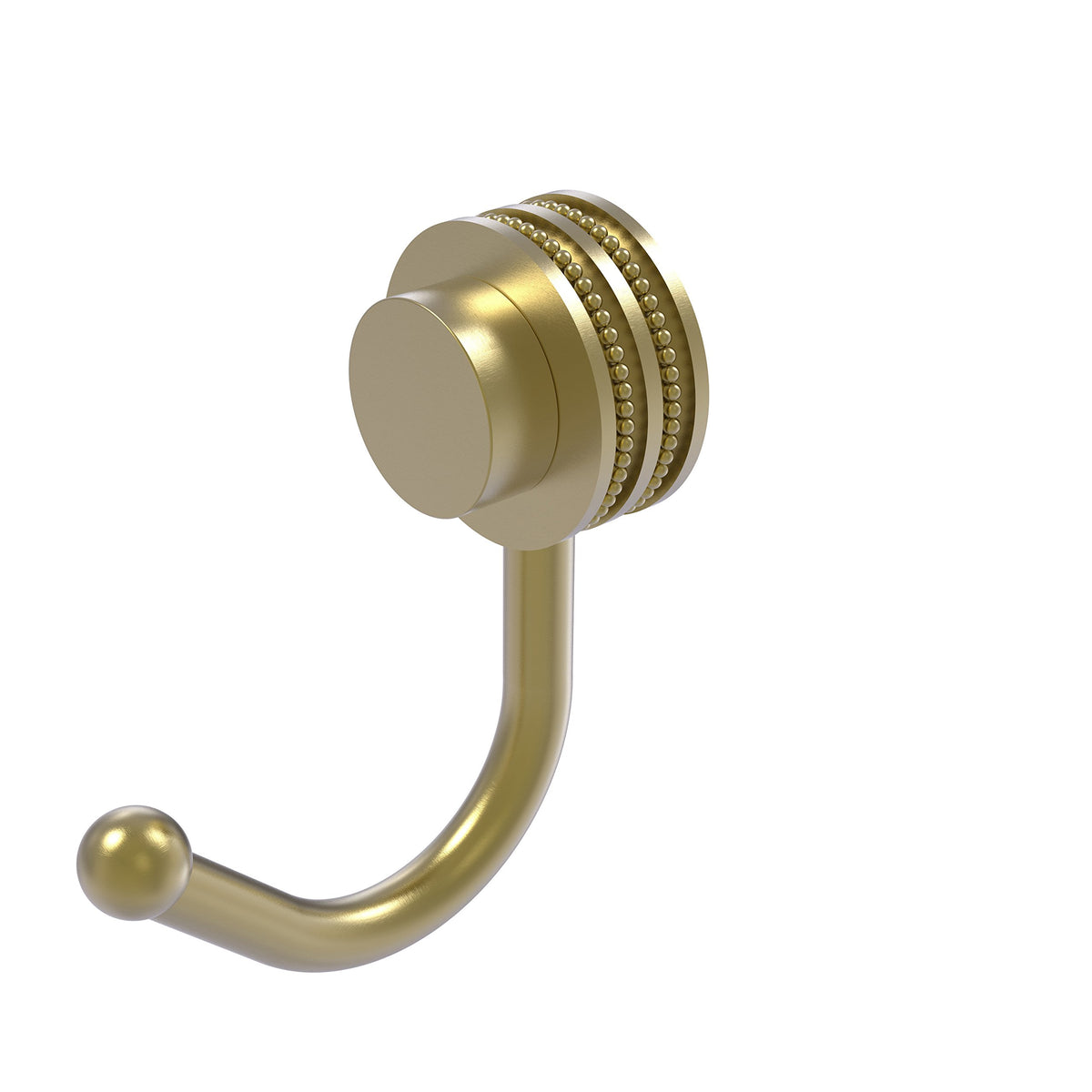 Allied Brass 420D-SBR Venus Collection Dotted Accents Robe Hook, Satin Brass