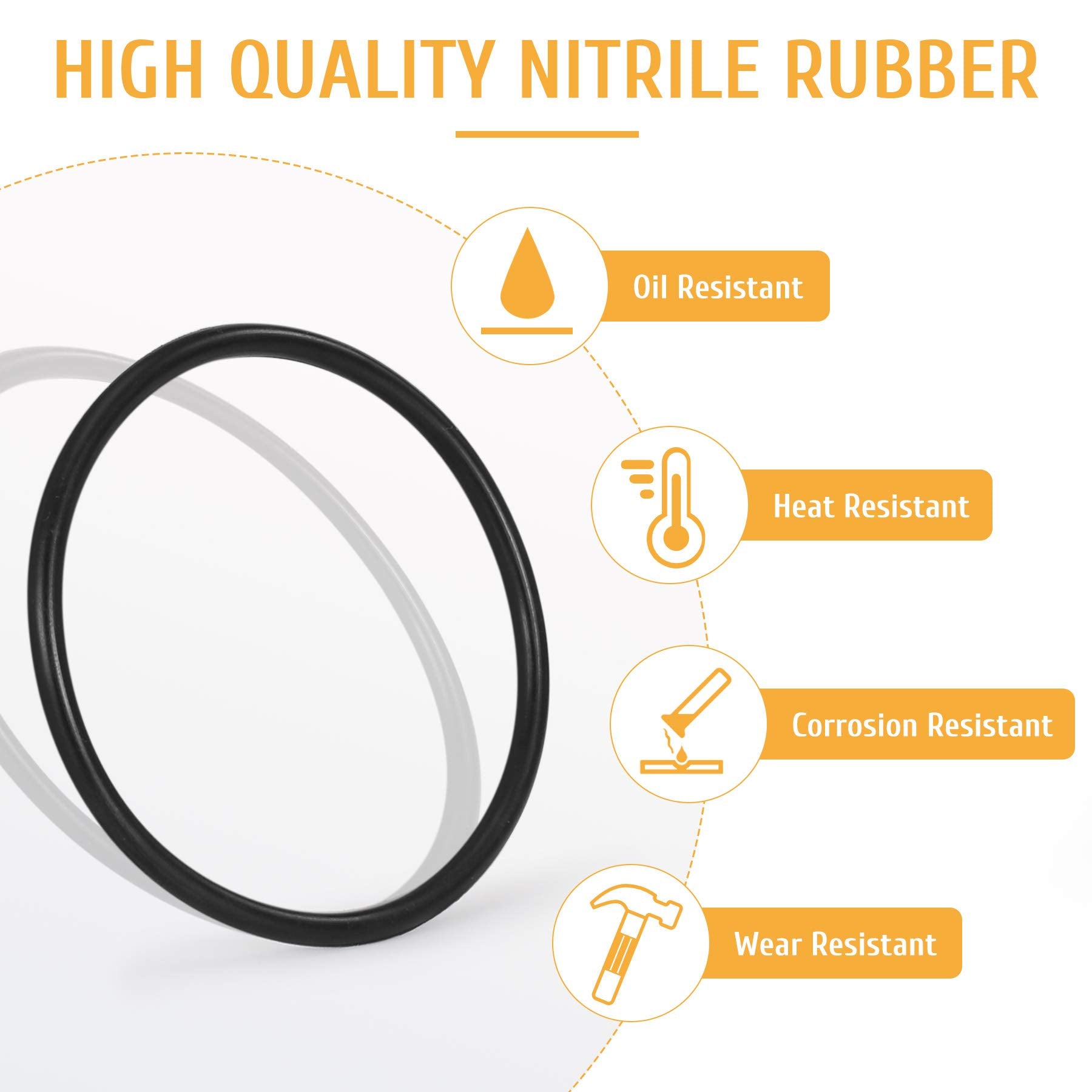 ORION MOTOR TECH 826pc Universal O Ring Assortment Kit in 32 Sizes | SAE and Metric O Ring Kit for Plumbing Automotive Faucet Repair More | Nitrile Rubber O Ring Set with Picks and Hooks and 2 Cases
