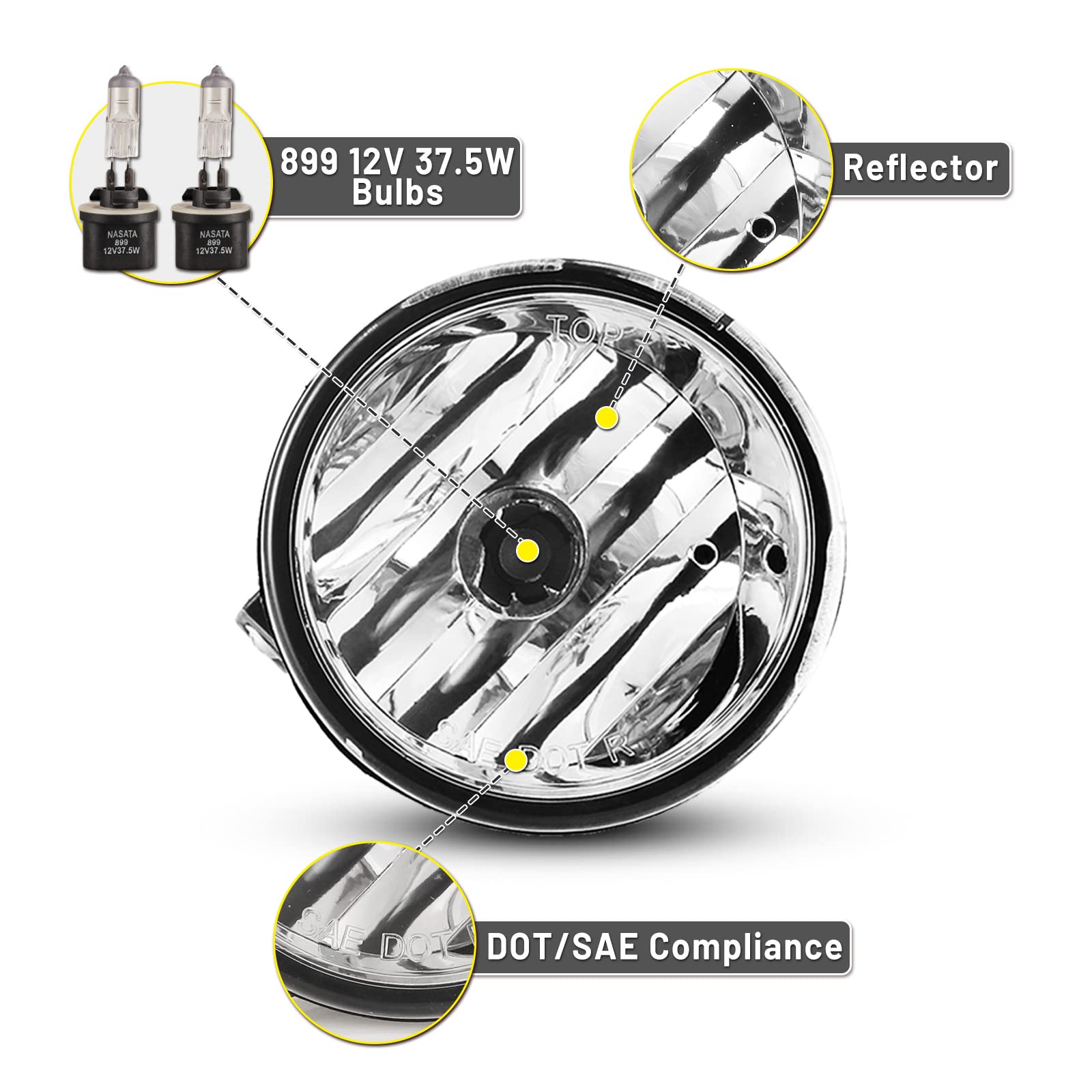 Fog Lights Lamp Compatible For Nissan Titan 2004-2015 Assembly For Nissan Armada 2005 2006 2007