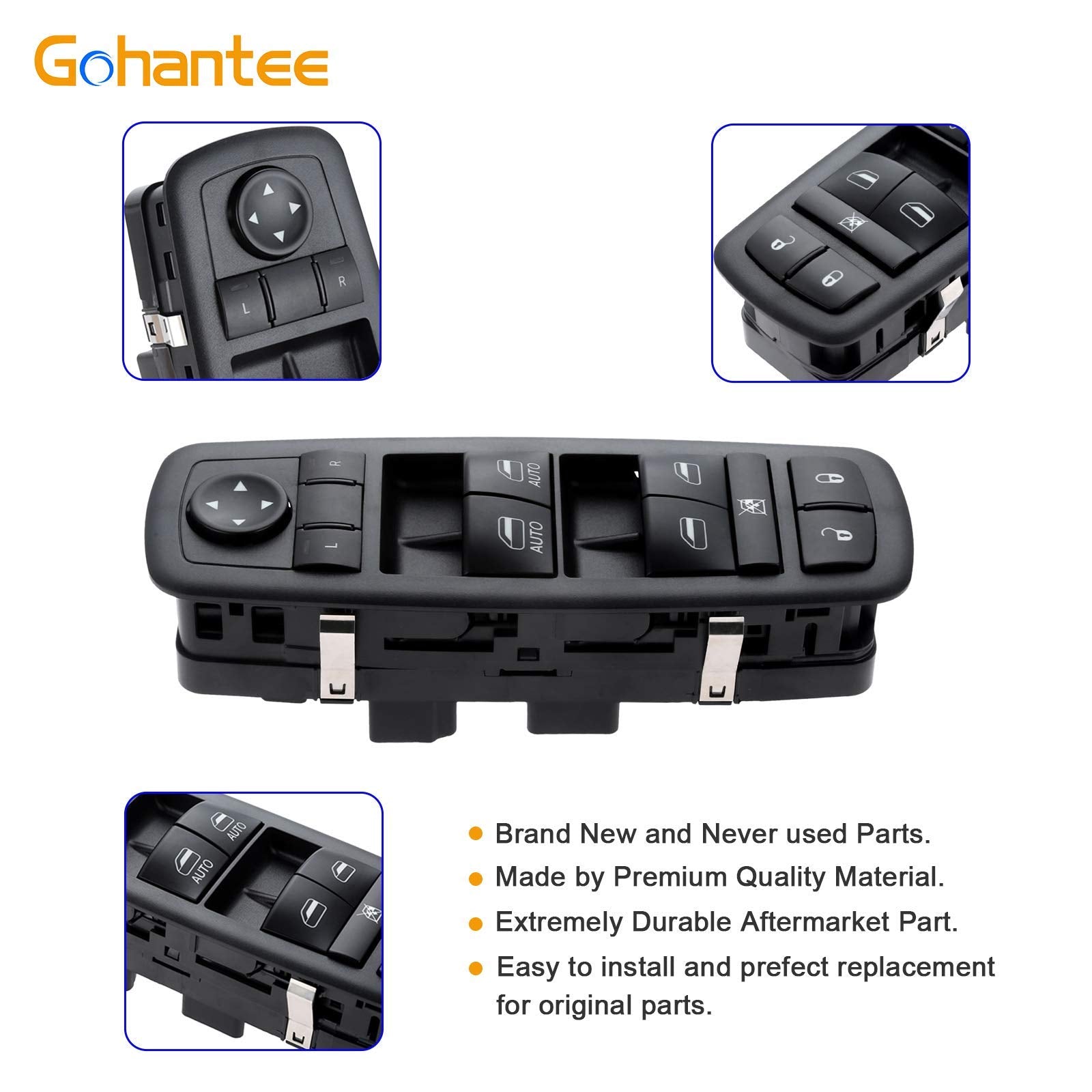 68110871Aa Driver Side Power Window Master Control Switch Replacement For Chrysler Town & Country 2012-2016 Dodge Grand Caravan 2012-2016 Ram Window Switch With Door Lock Switch
