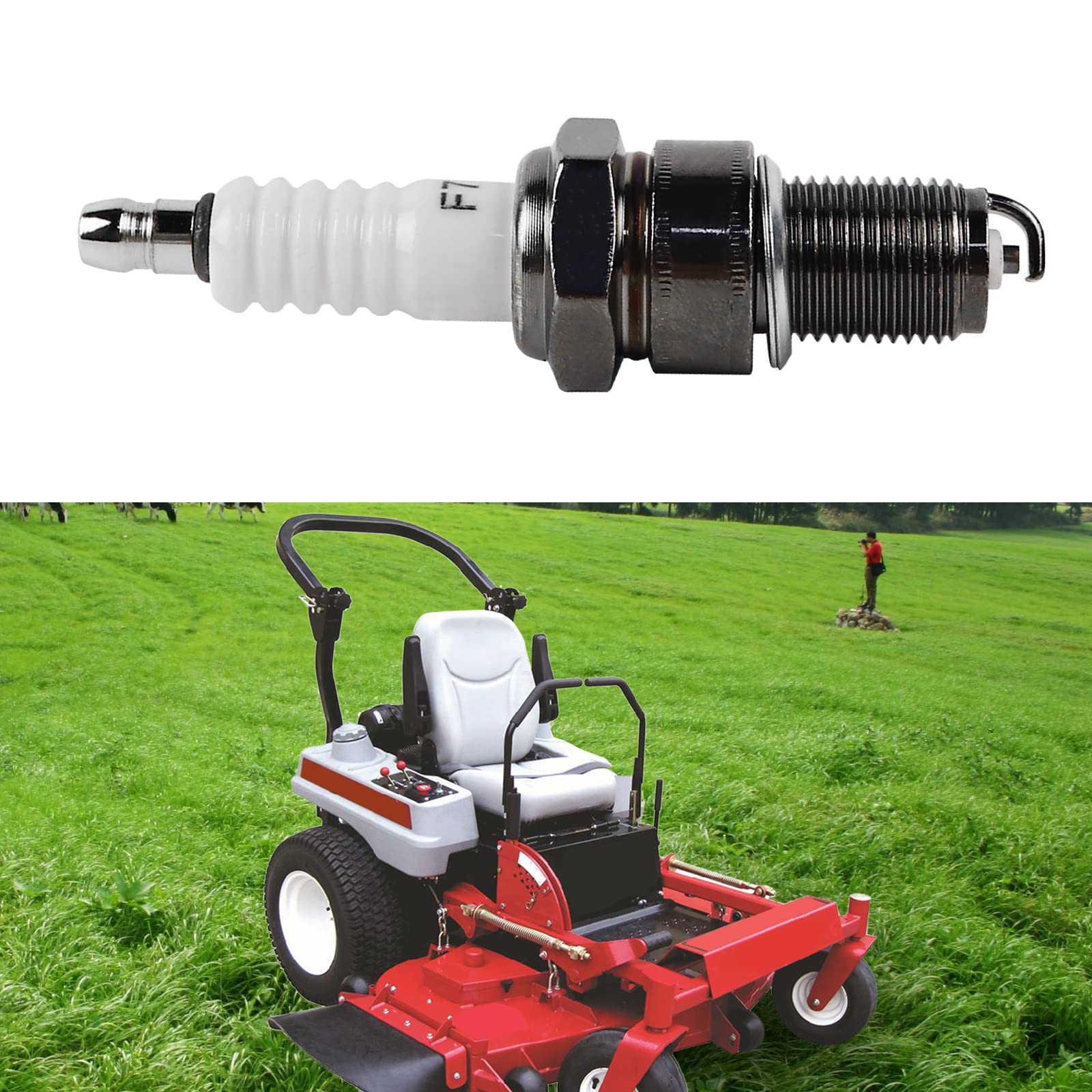 Flypig F7Tc Standard Powersports Spark Plug For Gcv160 Gcv190 Gx120 Gx160 Gx200 Gx240 Gx270 Gx340 Gx390 Generator Lawnmower Trac