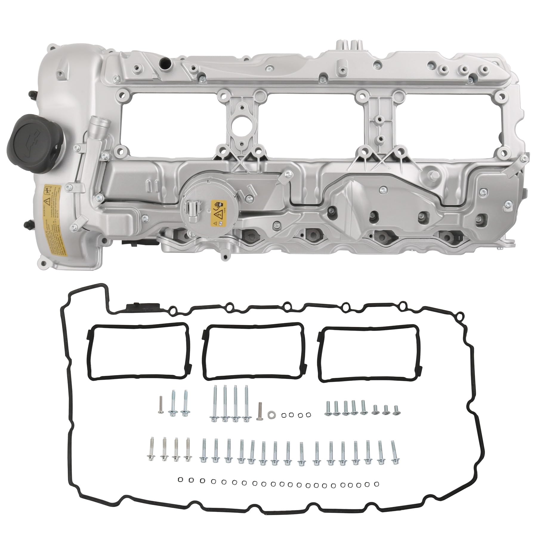 Engine Valve Cover with Gasket Bolts Kit & Oil Cap Replacement for BMW 335i 535i 2010-2017, 740i 740Li 2013-2015, X3 X5 X6 2011-