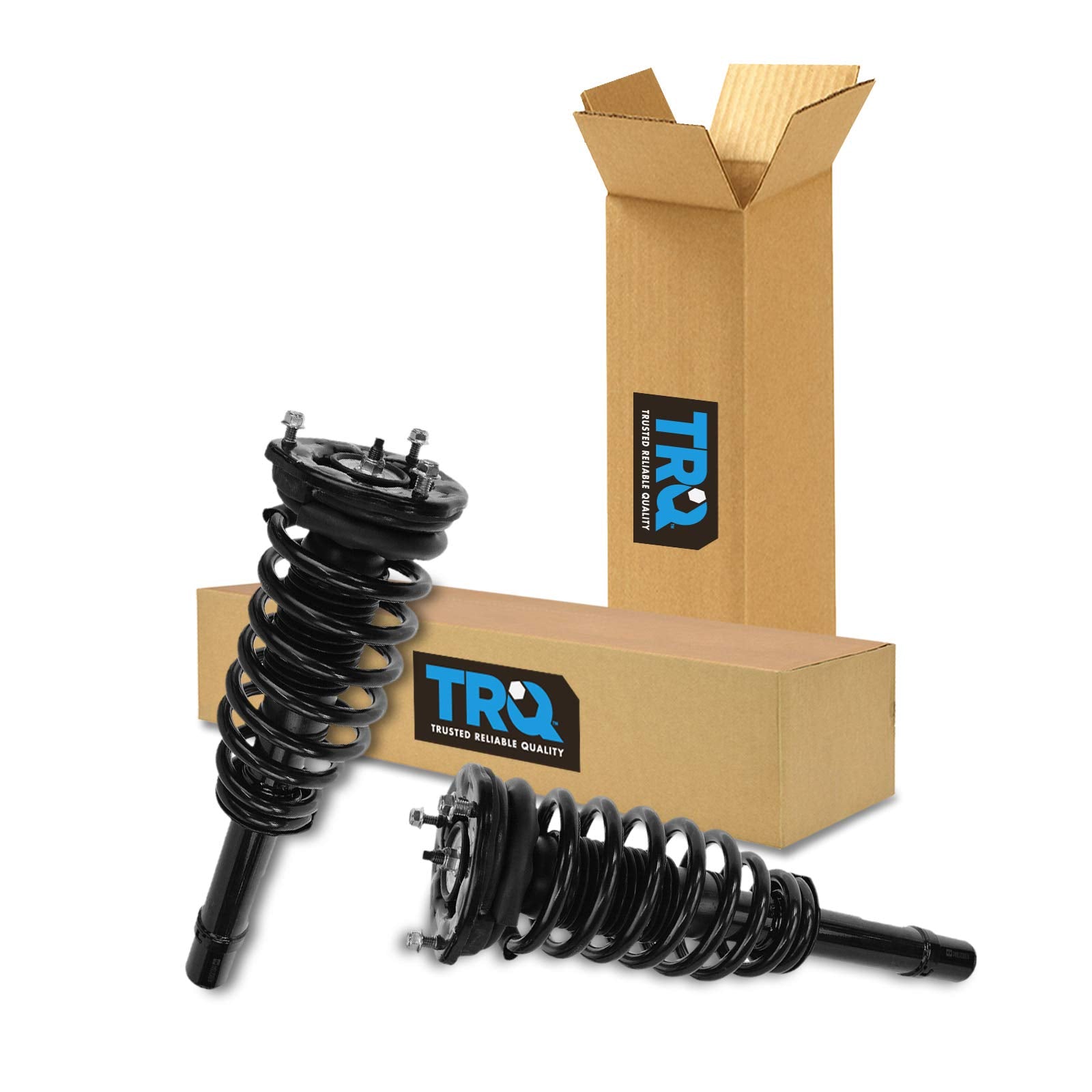 Trq Front Strut & Coil Spring Assembly Set Driver & Passenger Sides Compatible With 00-05 Hyundai Sonata 01-06 Kia Optima