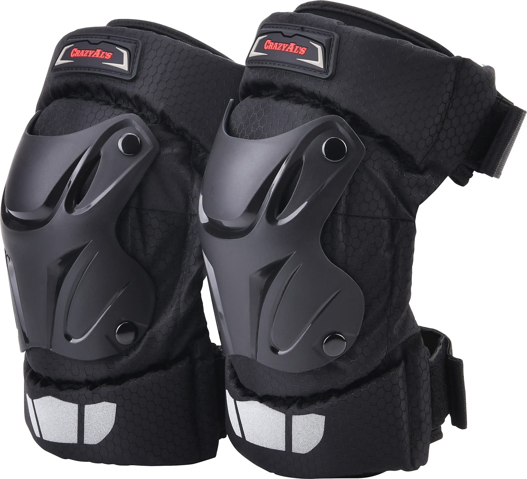 Crazy Al'S Cak Motorcycle Motocross Racing Knee Guards Pads Braces Protective Gear Black