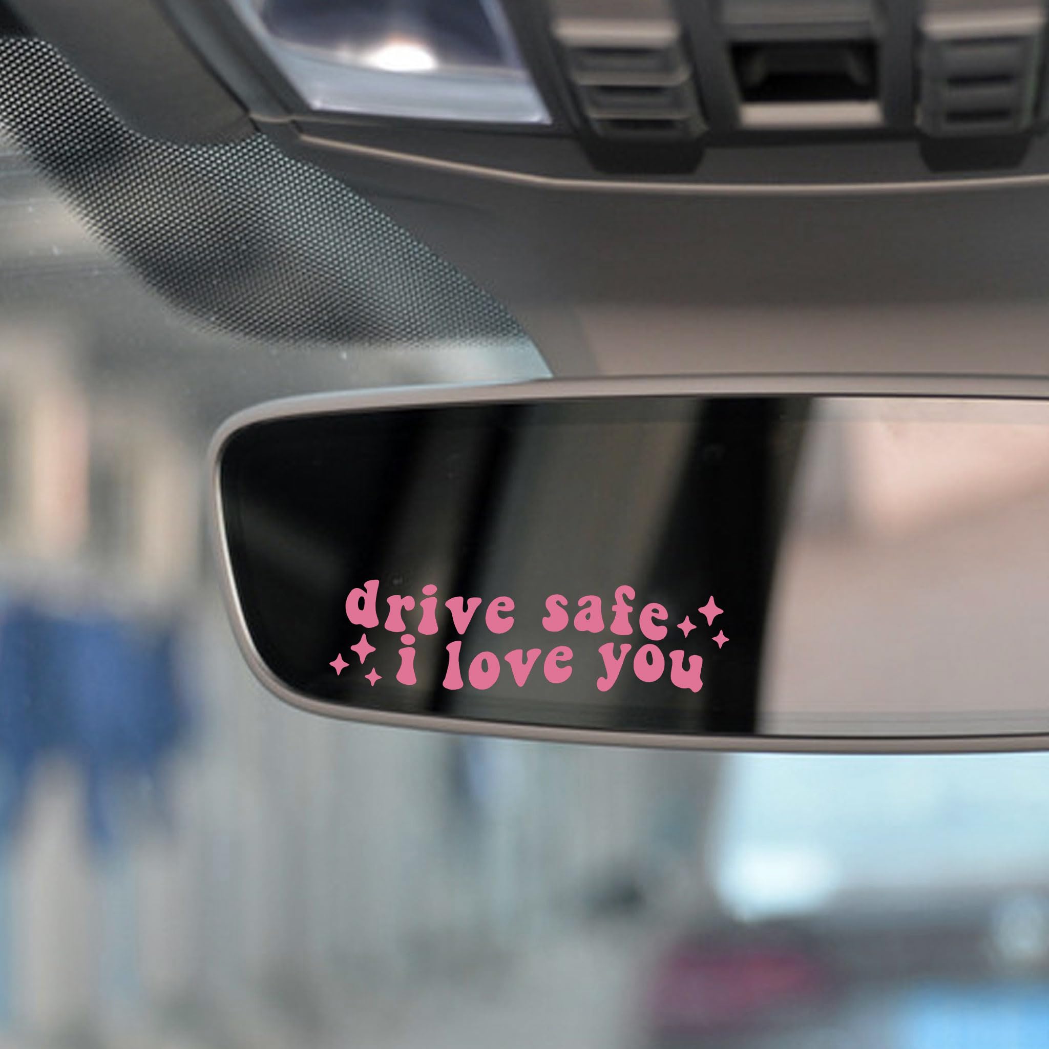 2 X Drive Safe I Love You Rearview Decal Vinyl Decal Mirror Decals Rear View Mirror Sticker Side Mirror Car Window Decal Gift Fo